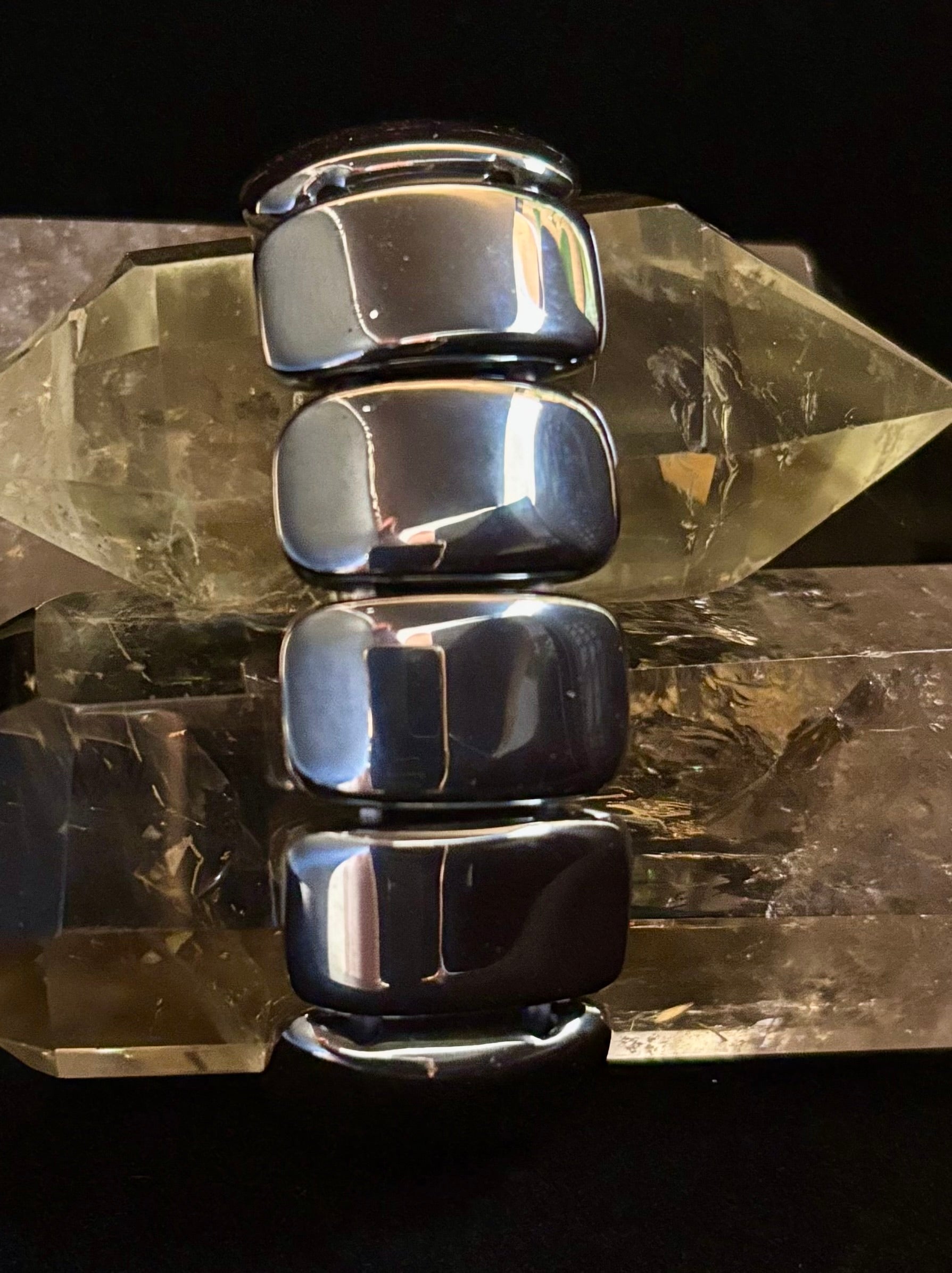 ⚡ Titan Strength Elliptical Bracelet — Grounded Confidence Energy (Larger Wrists)