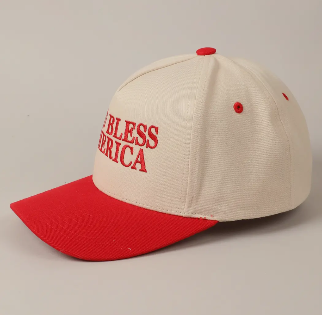 God Bless America Trucker Hat - Unisex Two-Tone Cotton Snapback
