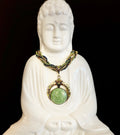 Bohemian Green Goddess Necklace | Vintage-Inspired Beaded Statement Pendant