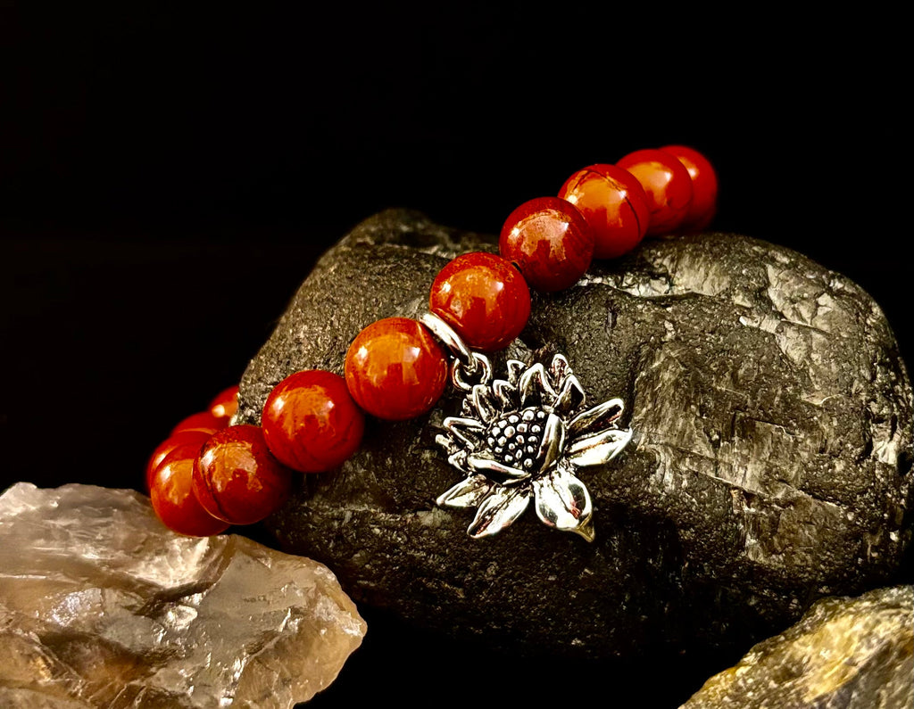 7 Wonders Natural Stone Charm Bracelet Collection | 8mm Healing Gemstone Beads with Silver Charms (Small–Medium Wrists)