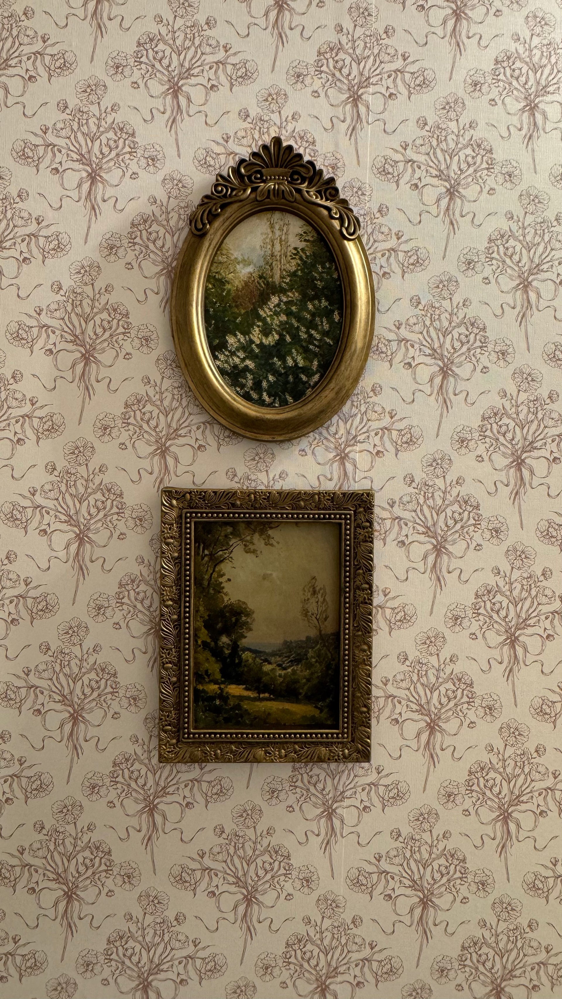 Adeline Floral Wallpaper - Dusty-Rose & Off-White Cottagecore