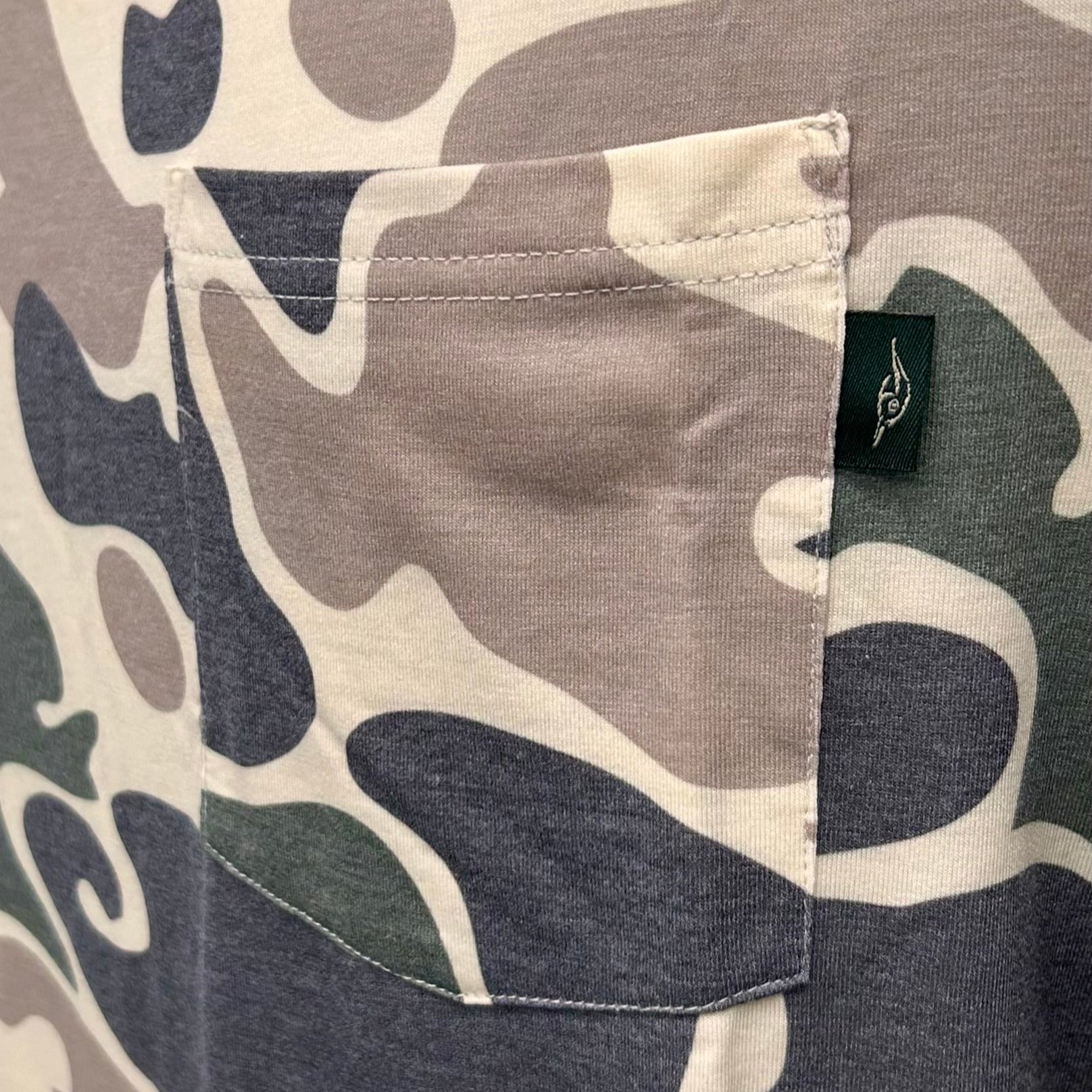 Vintage Camo Hoodie - Green & Brown Long Sleeve