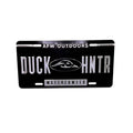 Black Embossed Duck Hunter License Plate