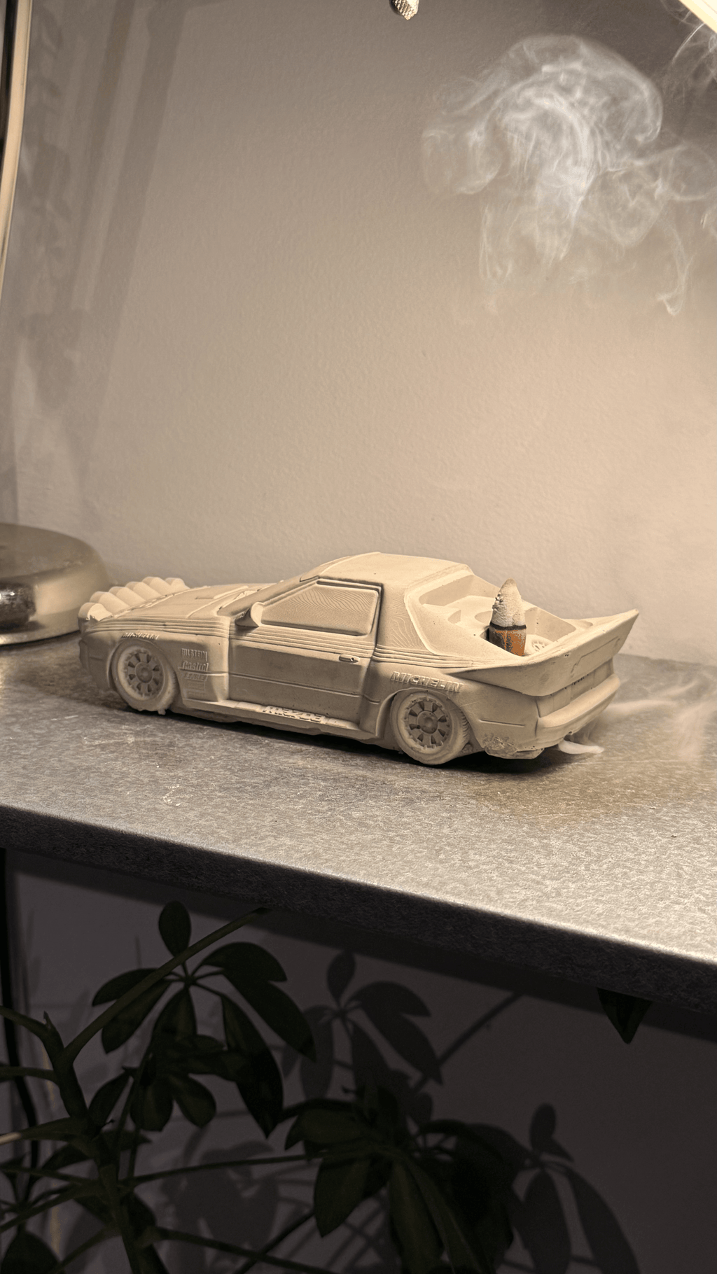 Rally RX-7 Concrete Backflow Incense Burner Automotive Decor