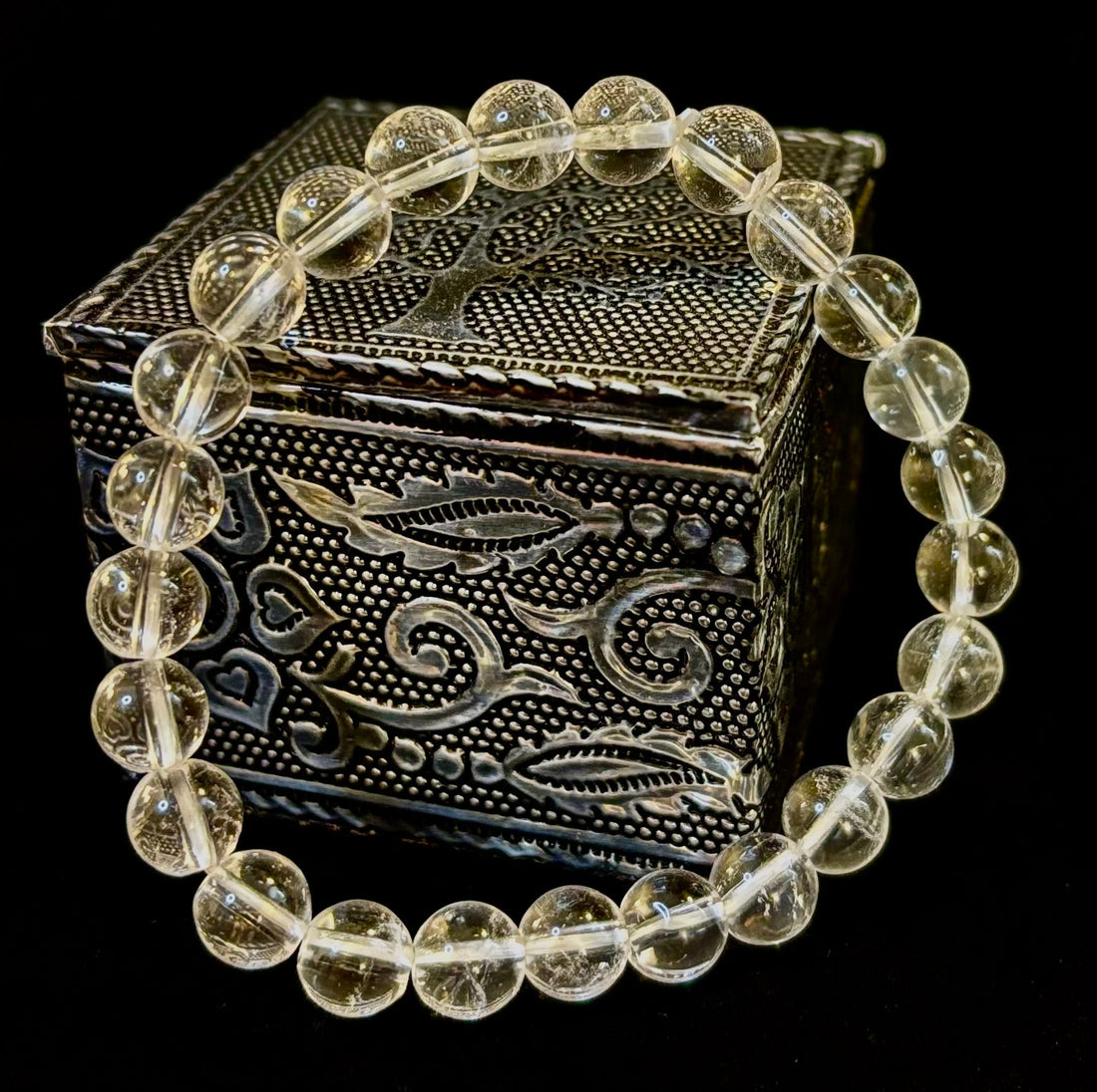 Clear Quartz Clarity Bracelet – 8mm Natural Crystal (Medium Wrists)