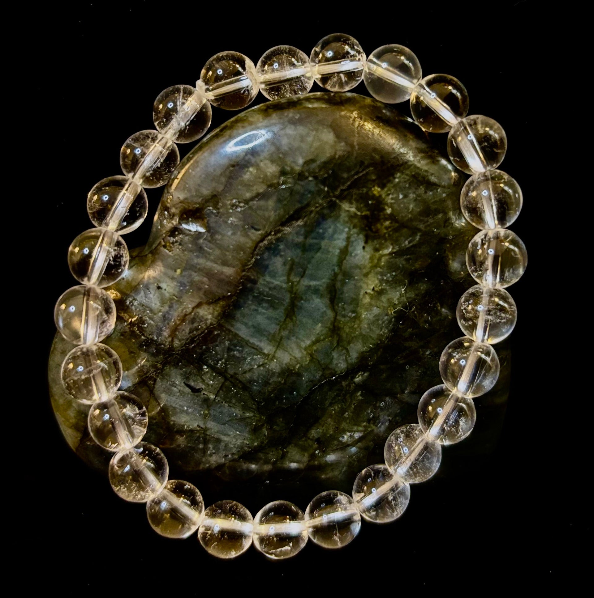 Clear Quartz Clarity Bracelet – 8mm Natural Crystal (Medium Wrists)