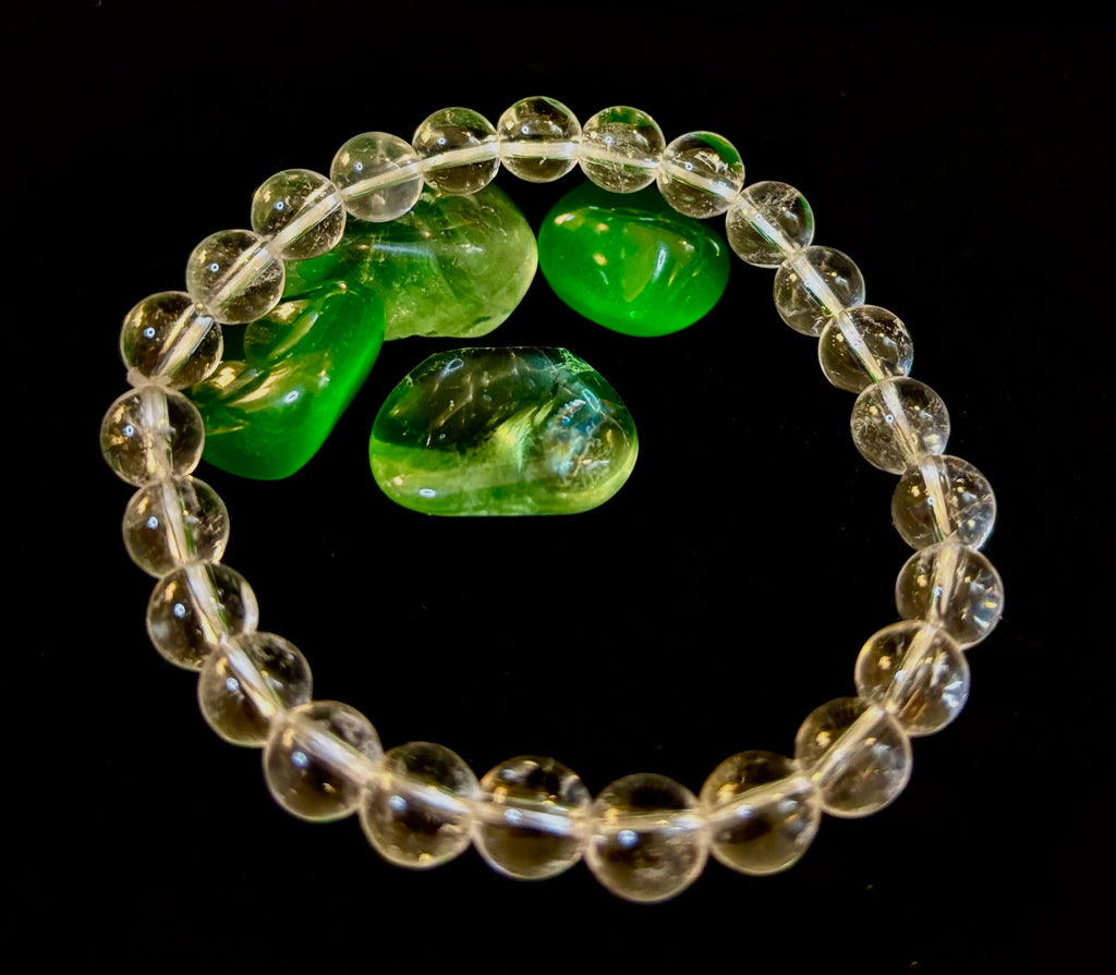 Clear Quartz Clarity Bracelet – 8mm Natural Crystal (Medium Wrists)