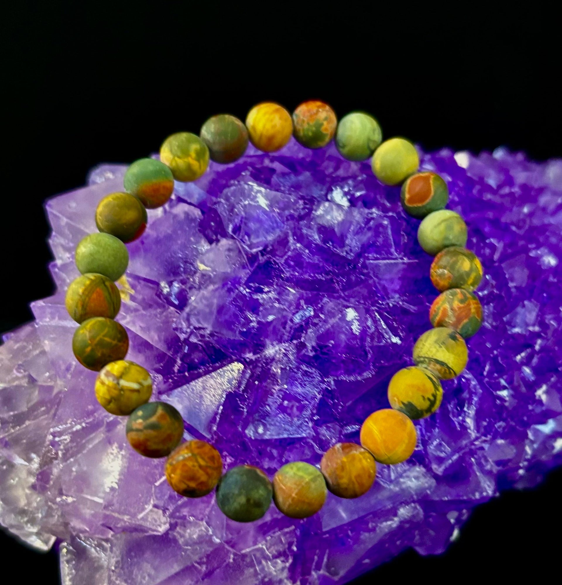 Picasso Stone (Picasso Jasper) Reiki-Infused Creativity & Grounding Bracelet