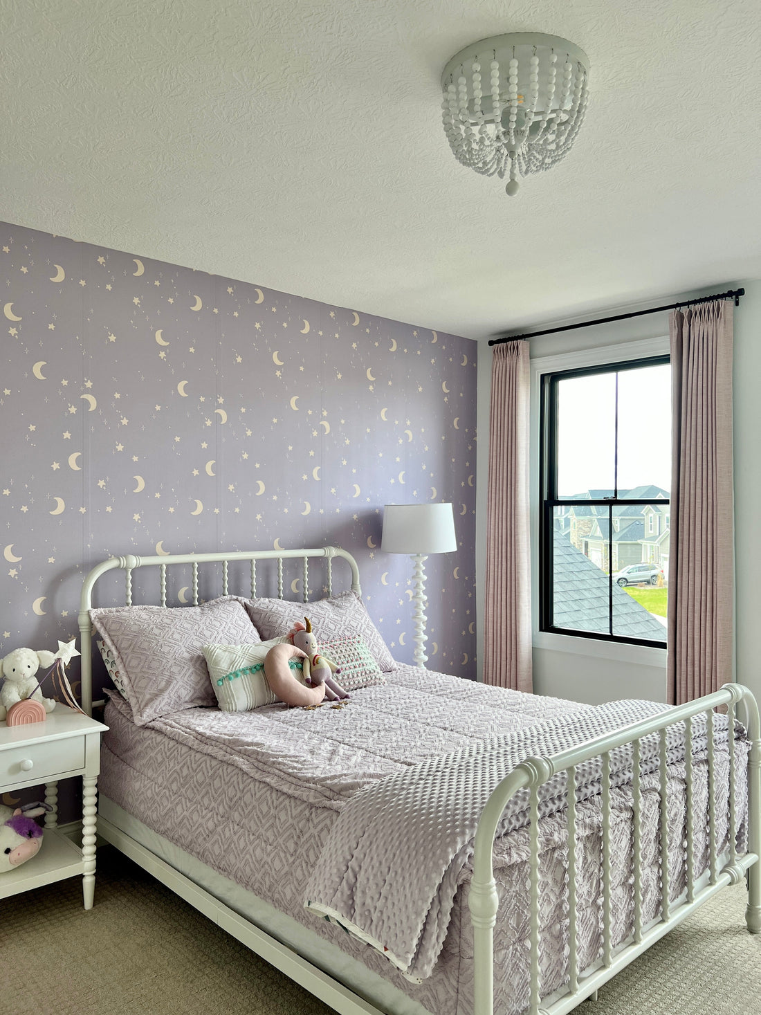 Eclipse Removable Wallpaper in Lavender and Cream