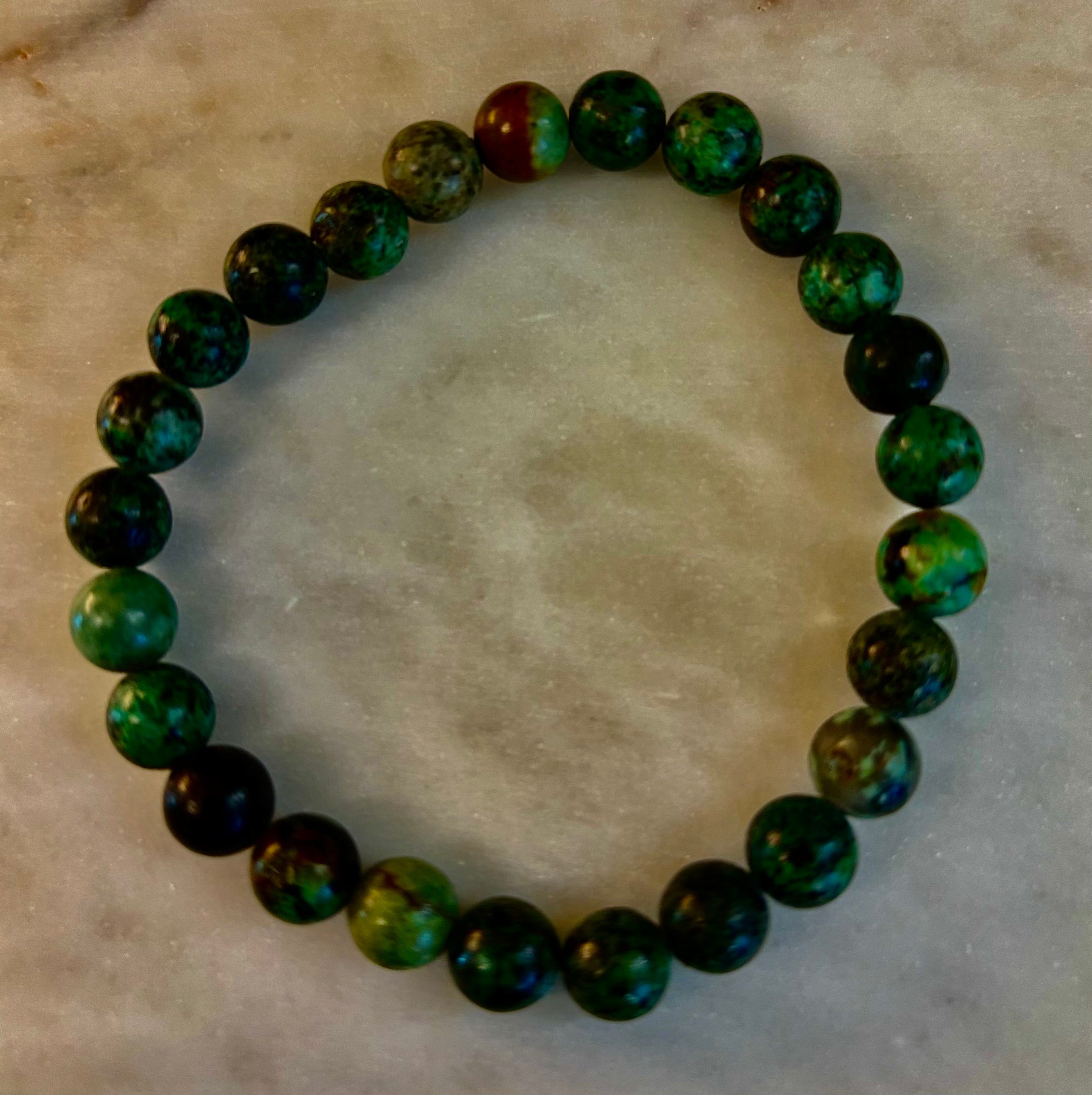 African Turquoise 8mm Reiki-Infused Growth & Manifestation Bracelet (Medium-Large Wrists)