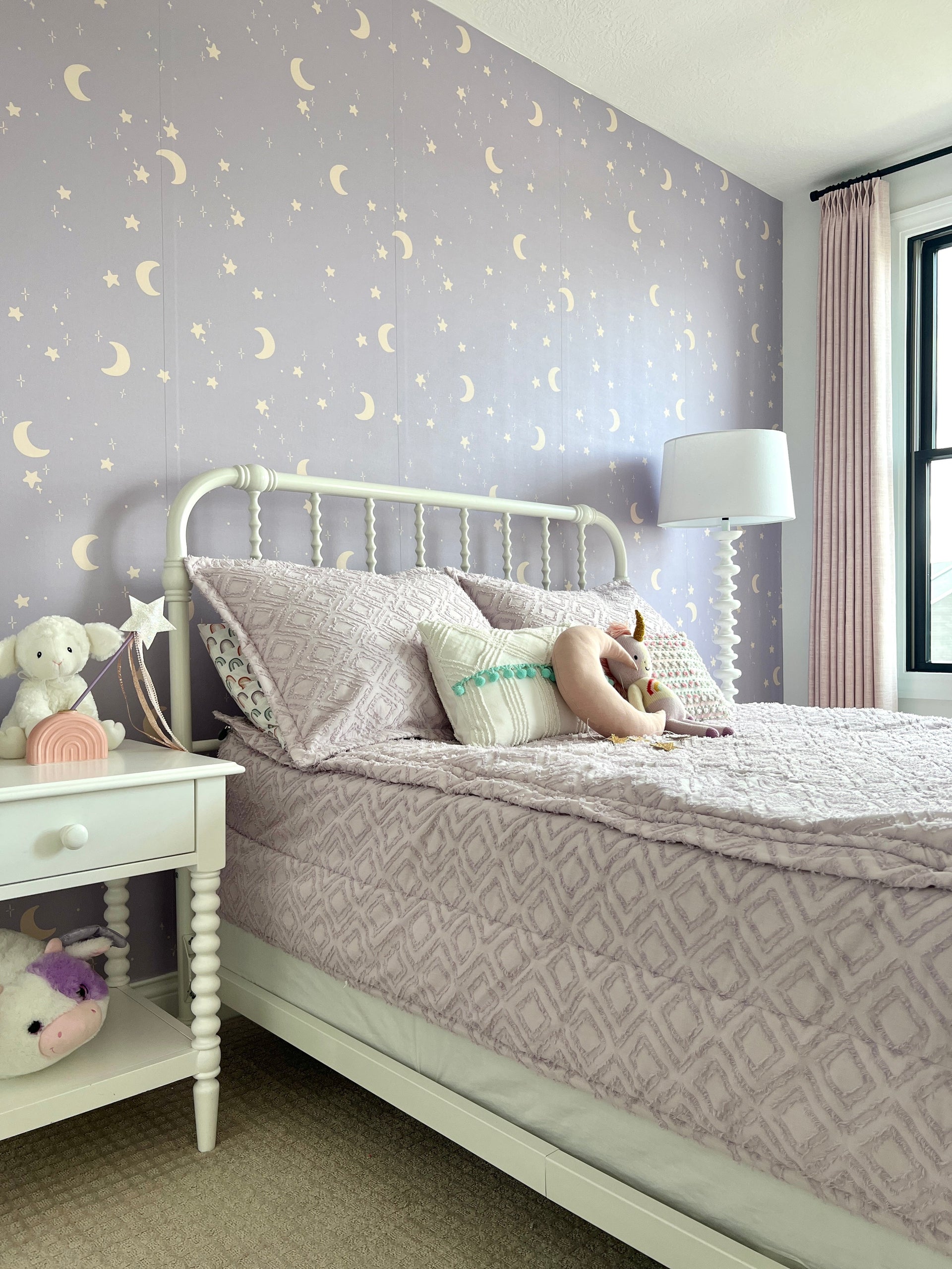 Eclipse Removable Wallpaper in Lavender and Cream