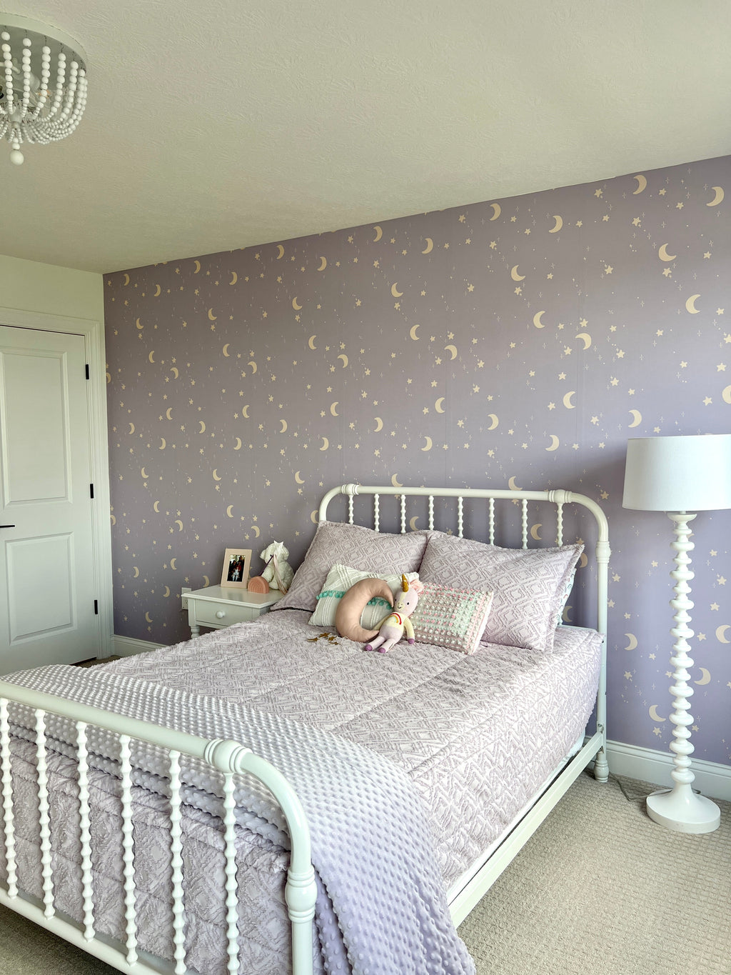 Eclipse Removable Wallpaper in Lavender and Cream