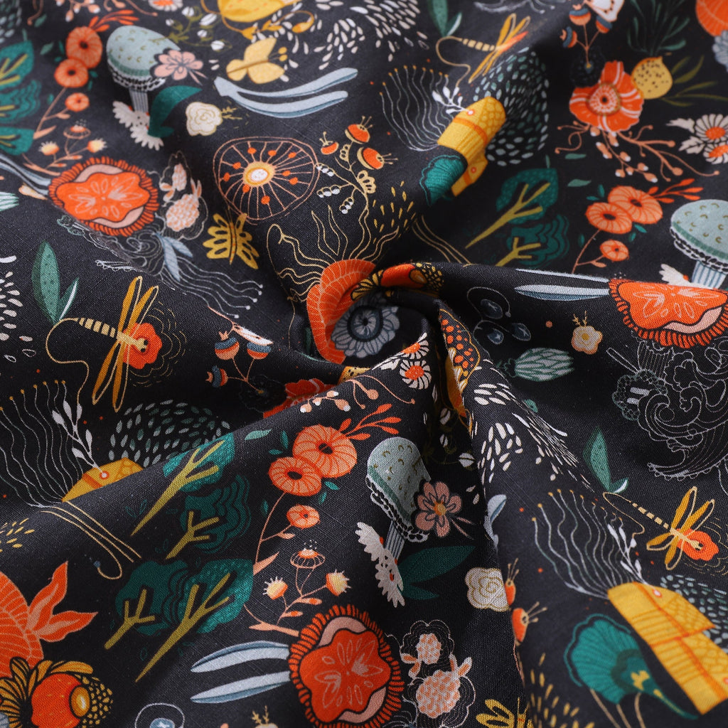 Men's Floral Hawaiian Shirt: Secret Garden Cotton Aloha Shirt