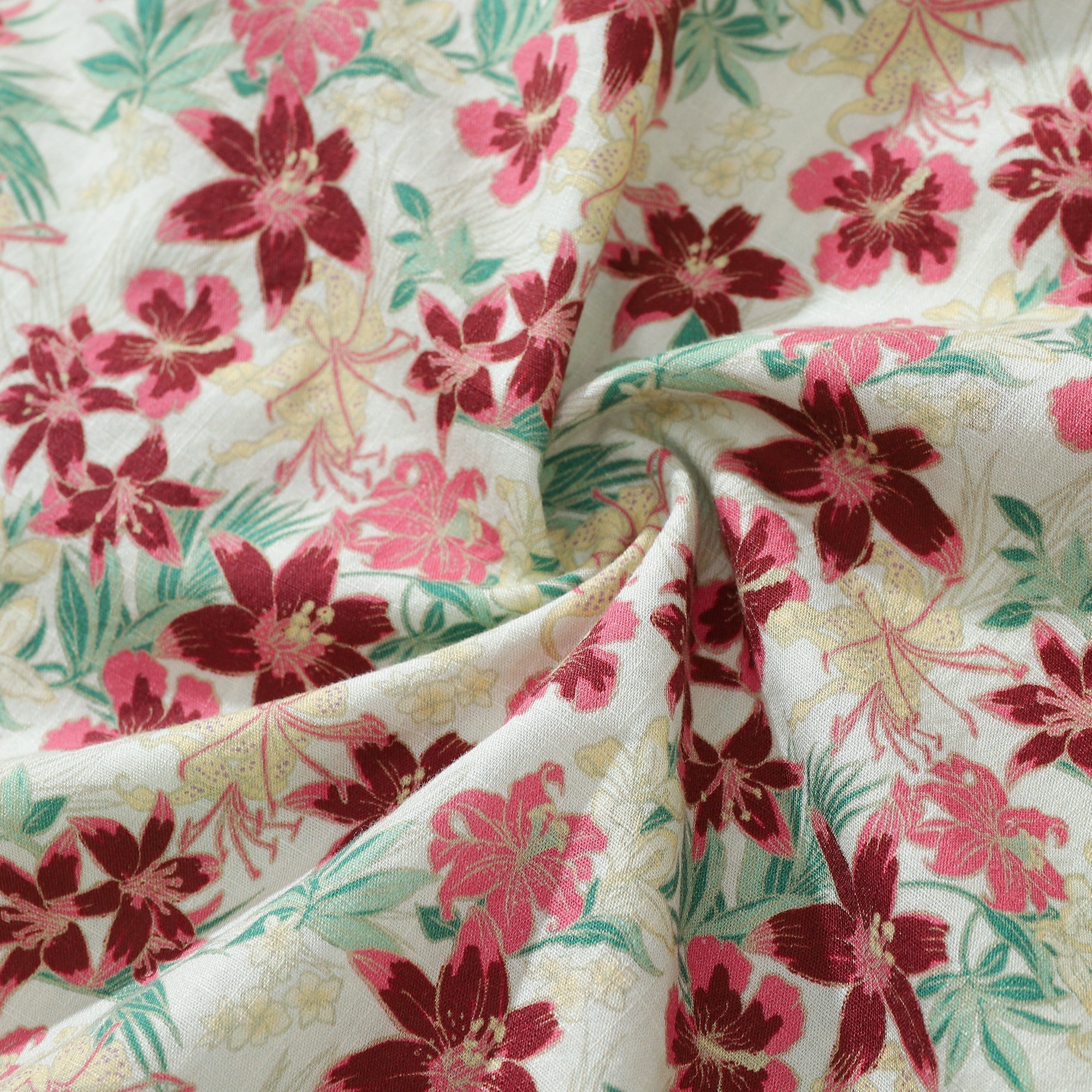 Men's Floral Hibiscus Vintage Print Hawaiian Aloha Shirt