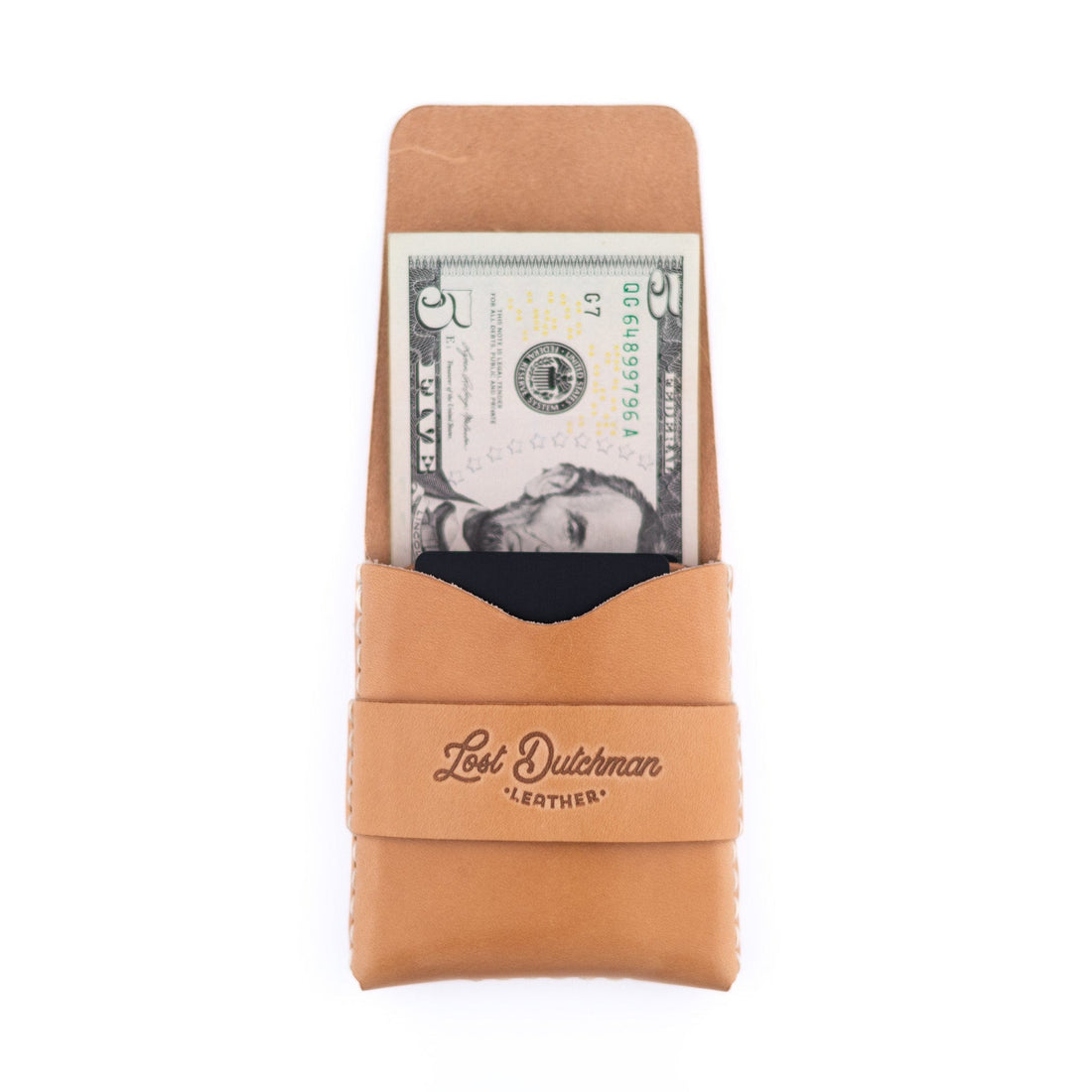 The Big Finn Minimalist Leather Card Holder Wallet in Russet