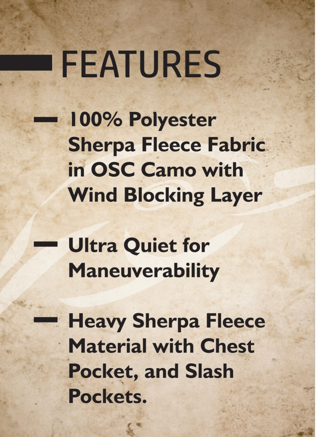 AFW Full Zip Ultra Quiet OSC Sherpa Fleece Jacket