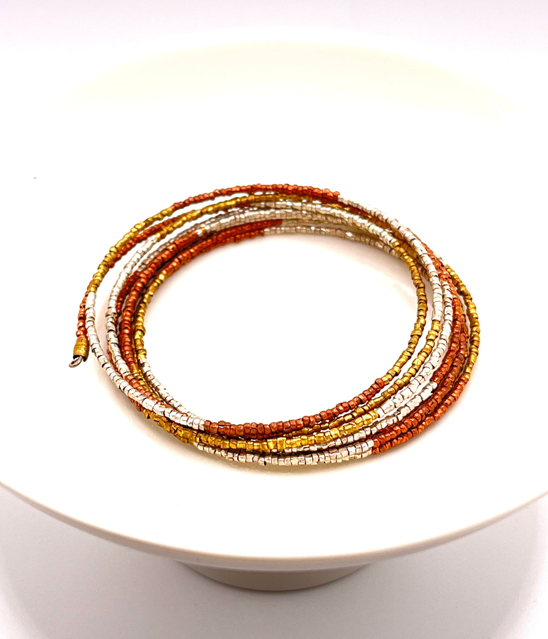 Reta Mixed Metal Wrap Bracelet - Gold, Silver & Bronze Bohemian