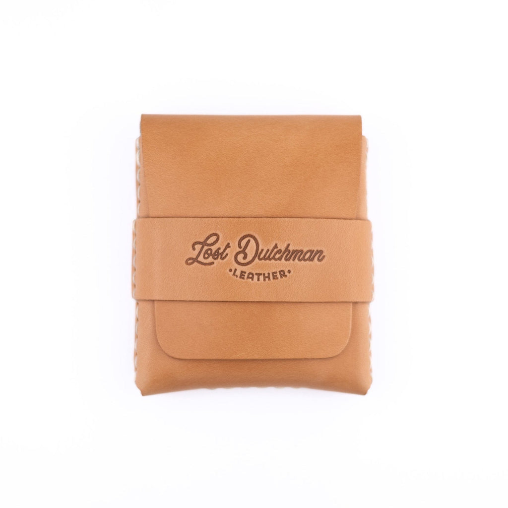 The Big Finn minimalist card holder wallet in Russet full-grain leather