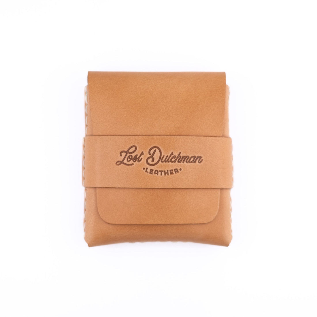 The Big Finn minimalist card holder wallet in Russet full-grain leather
