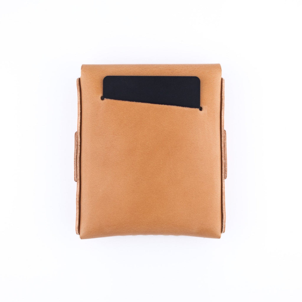 The Big Finn Minimalist Leather Card Holder Wallet in Russet