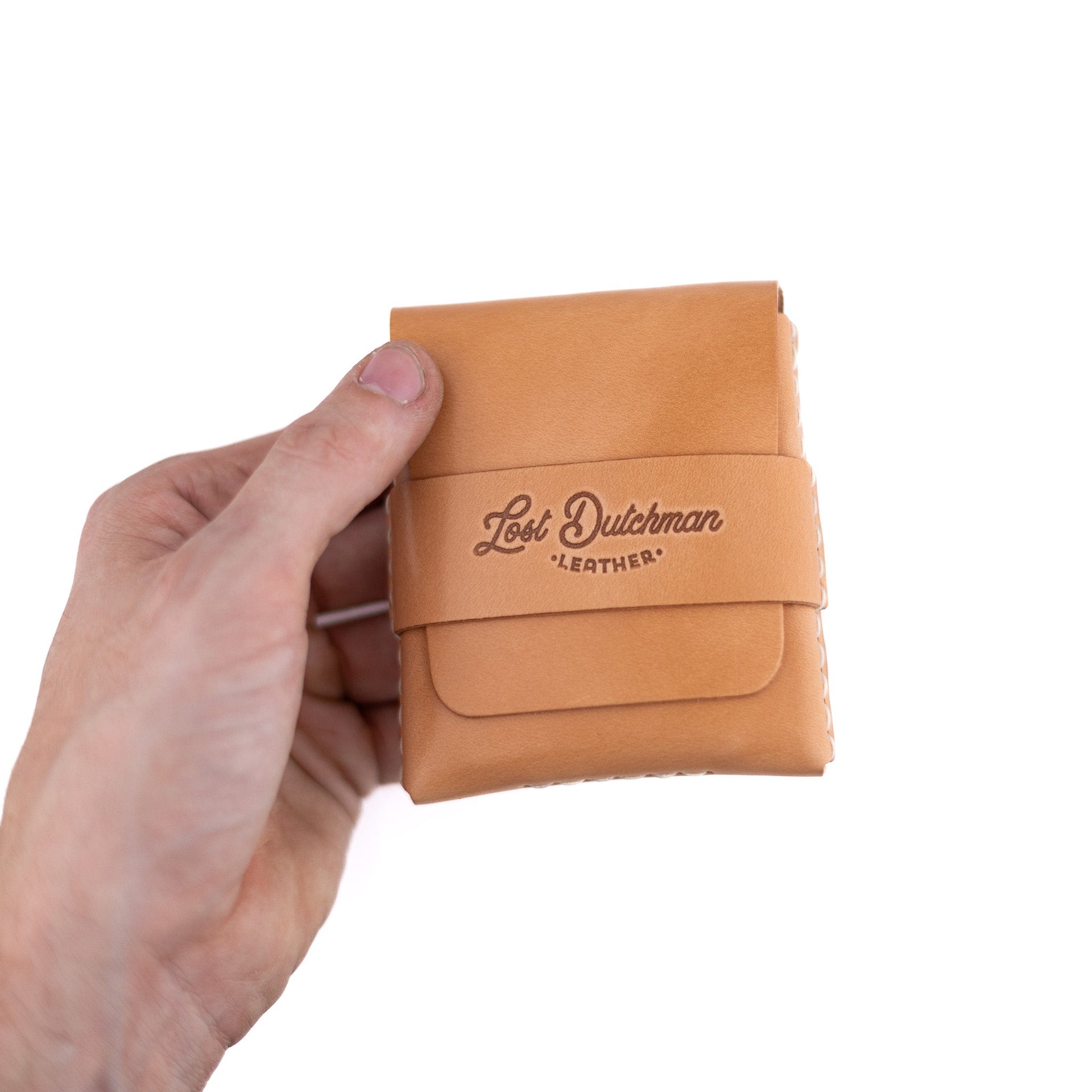 The Big Finn Minimalist Leather Card Holder Wallet in Russet