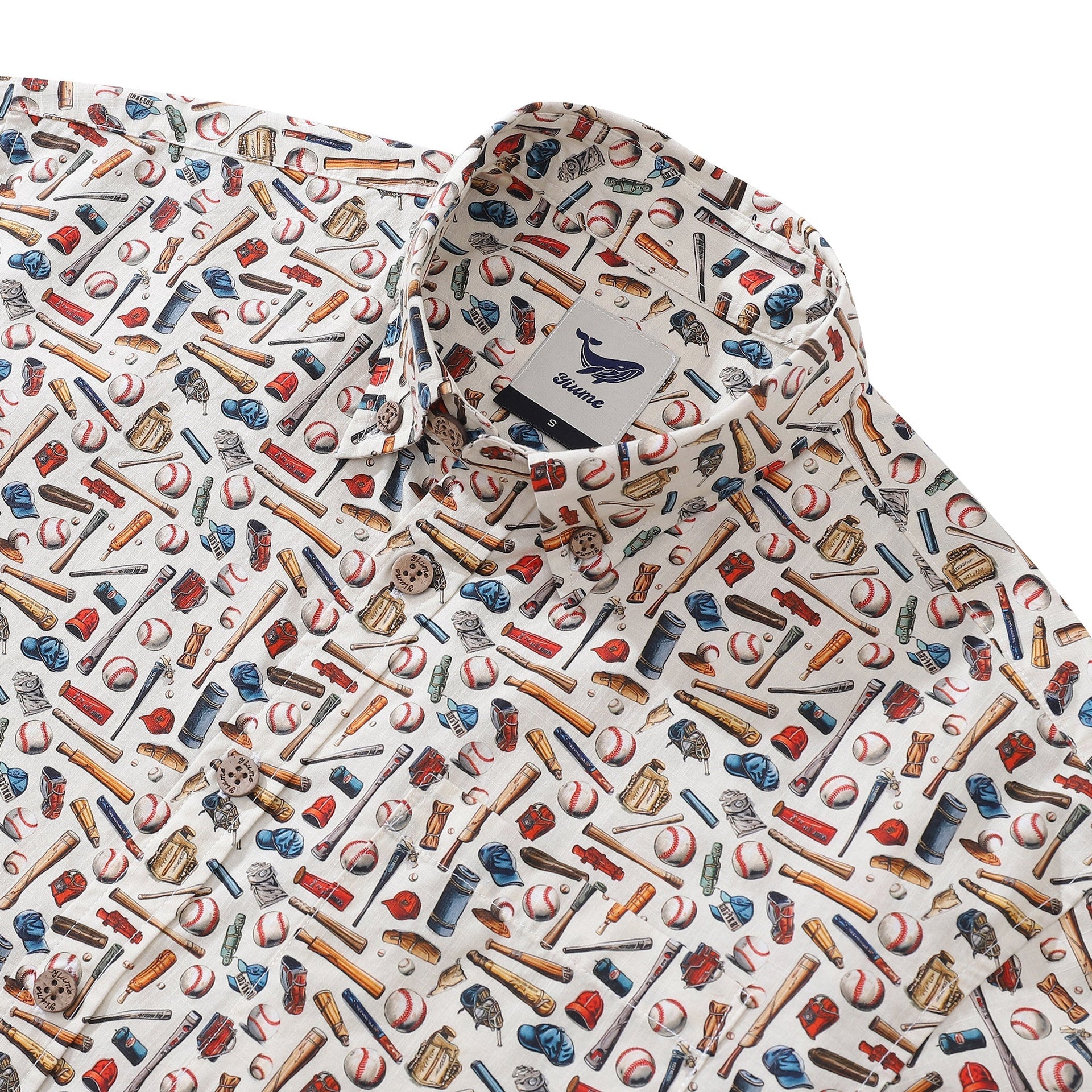 Men's Field of Dreams Cotton Aloha Shirt: Sporty Casual Top