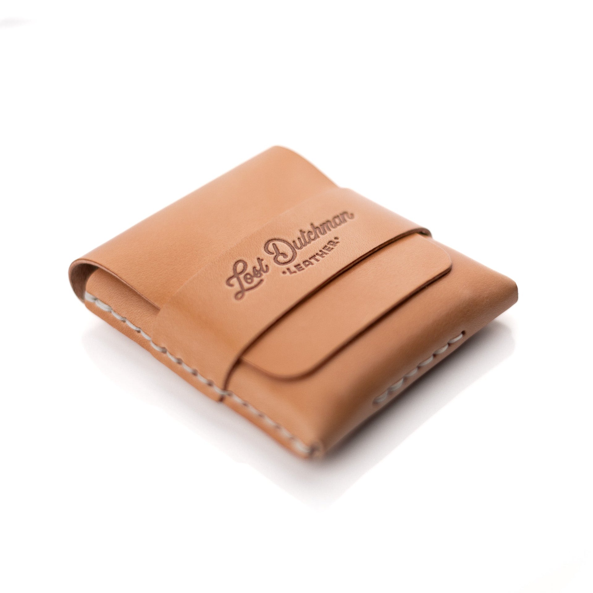 The Big Finn Minimalist Leather Card Holder Wallet in Russet