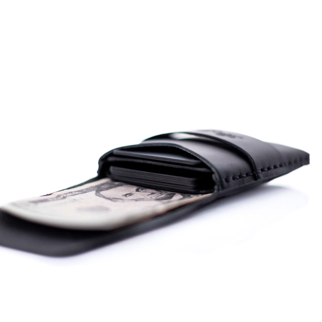 The Big Finn Black Full-Grain Leather Minimalist Card Holder