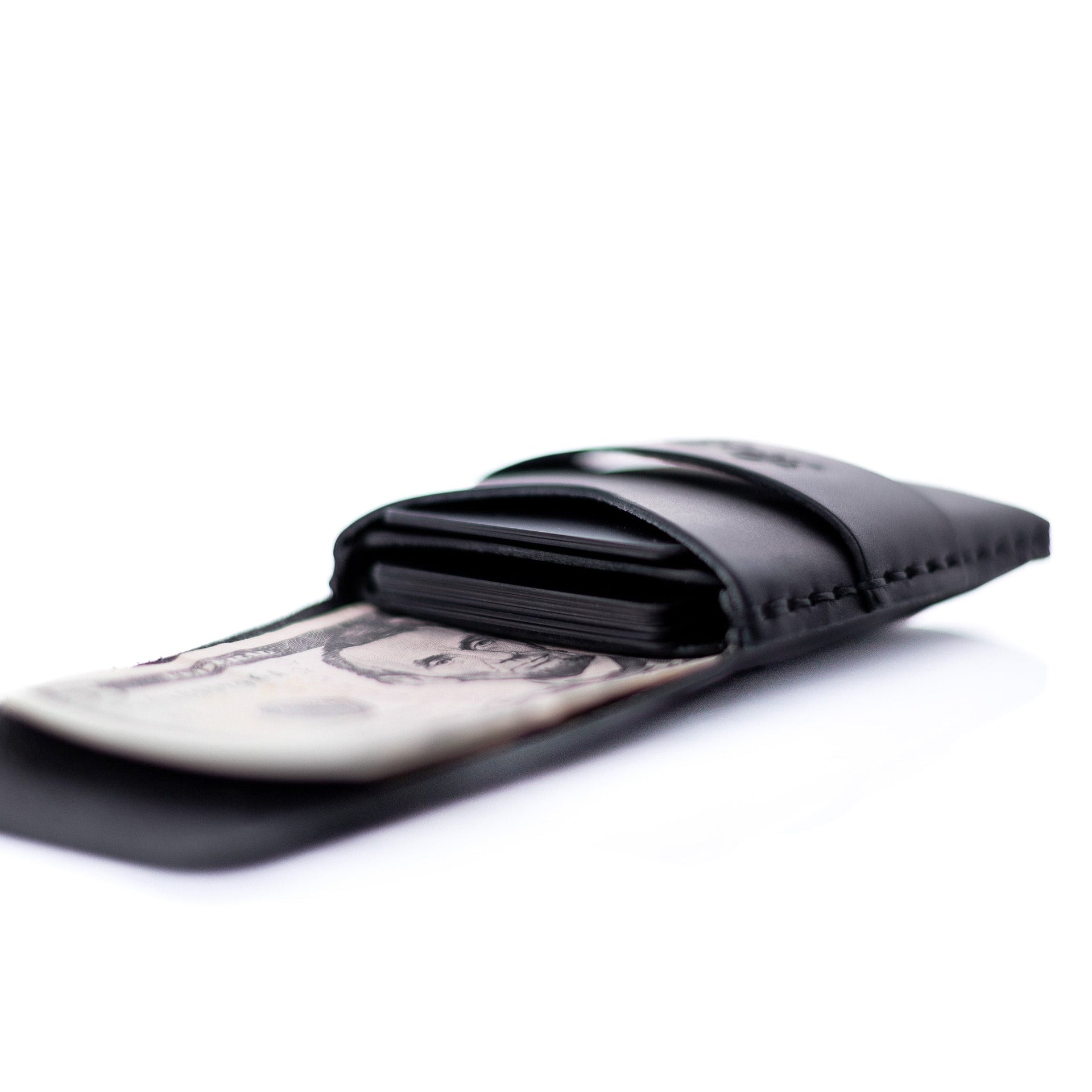 The Big Finn Black Full-Grain Leather Minimalist Card Holder