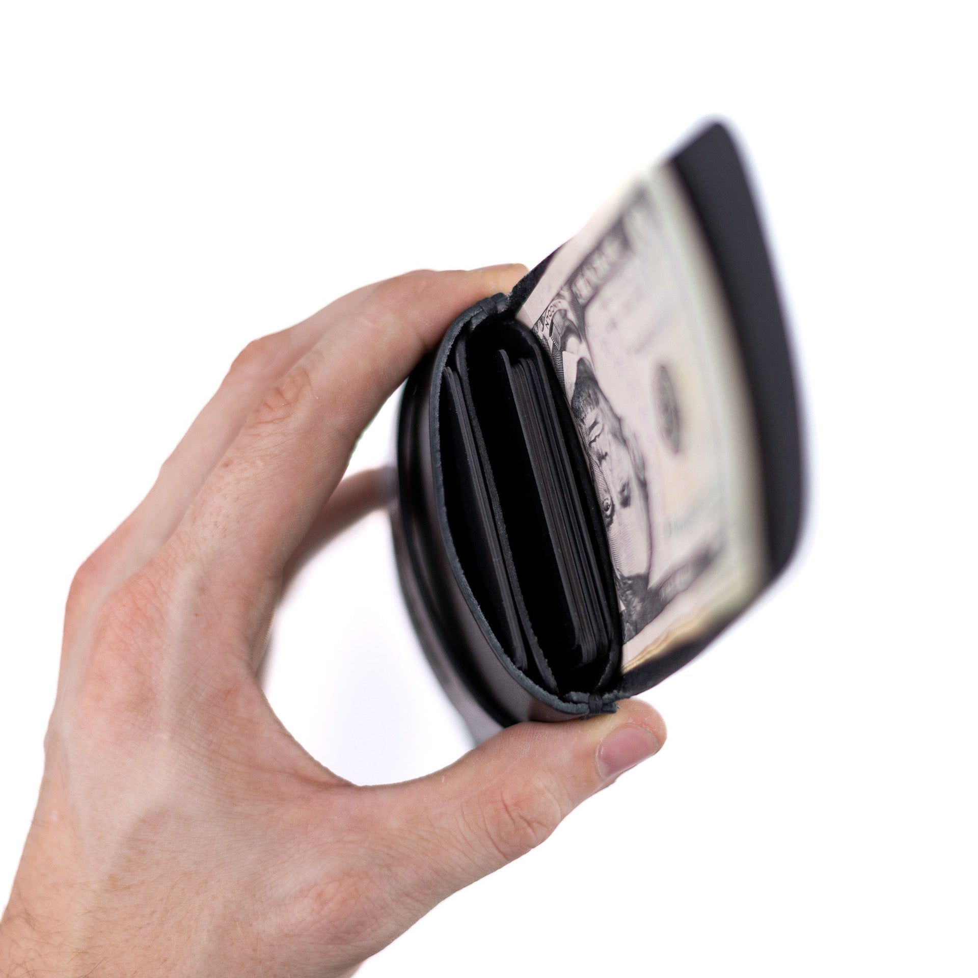 The Big Finn Black Full-Grain Leather Minimalist Card Holder