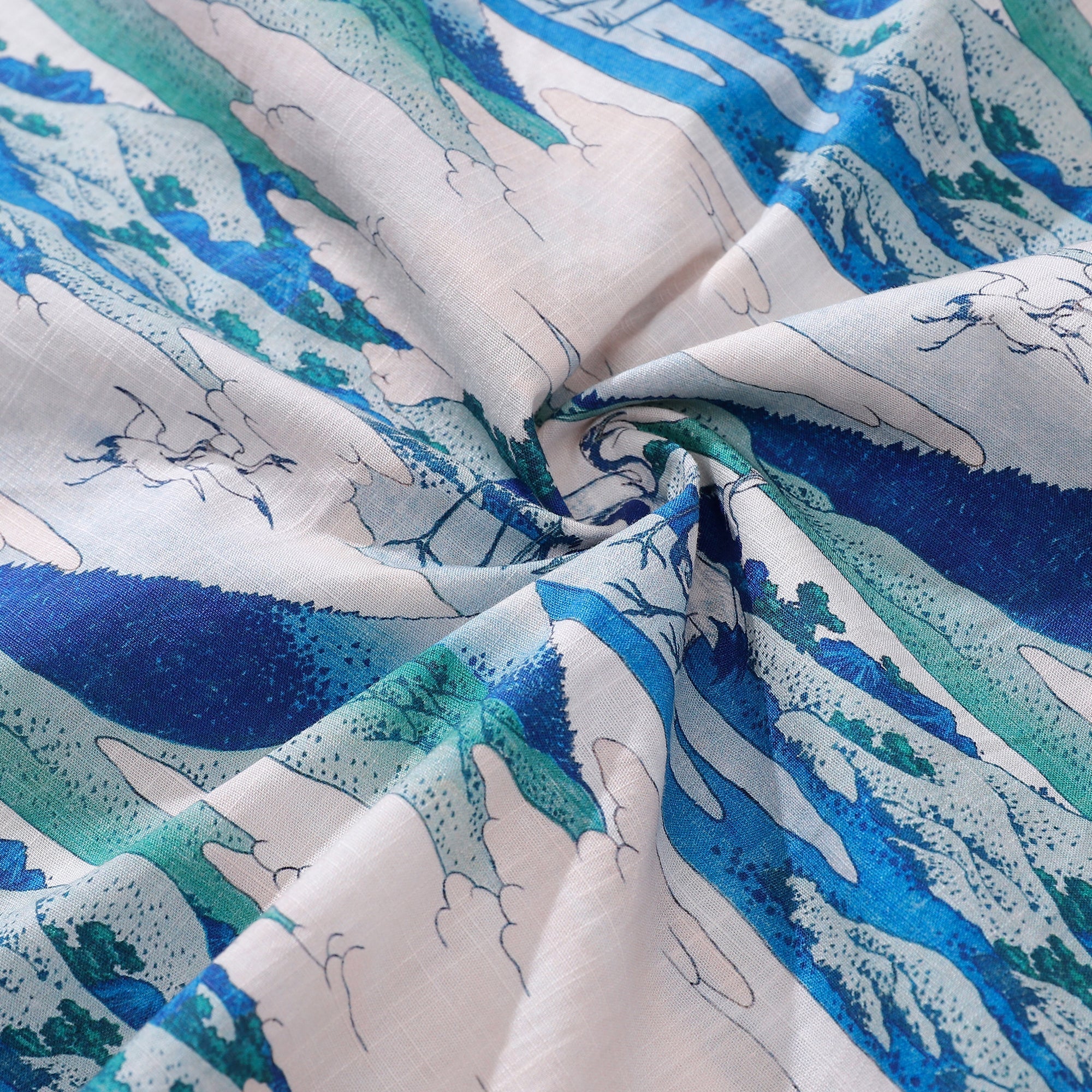 Umezawa Manor Print Men's 100% Cotton Camp Collar Aloha Shirt