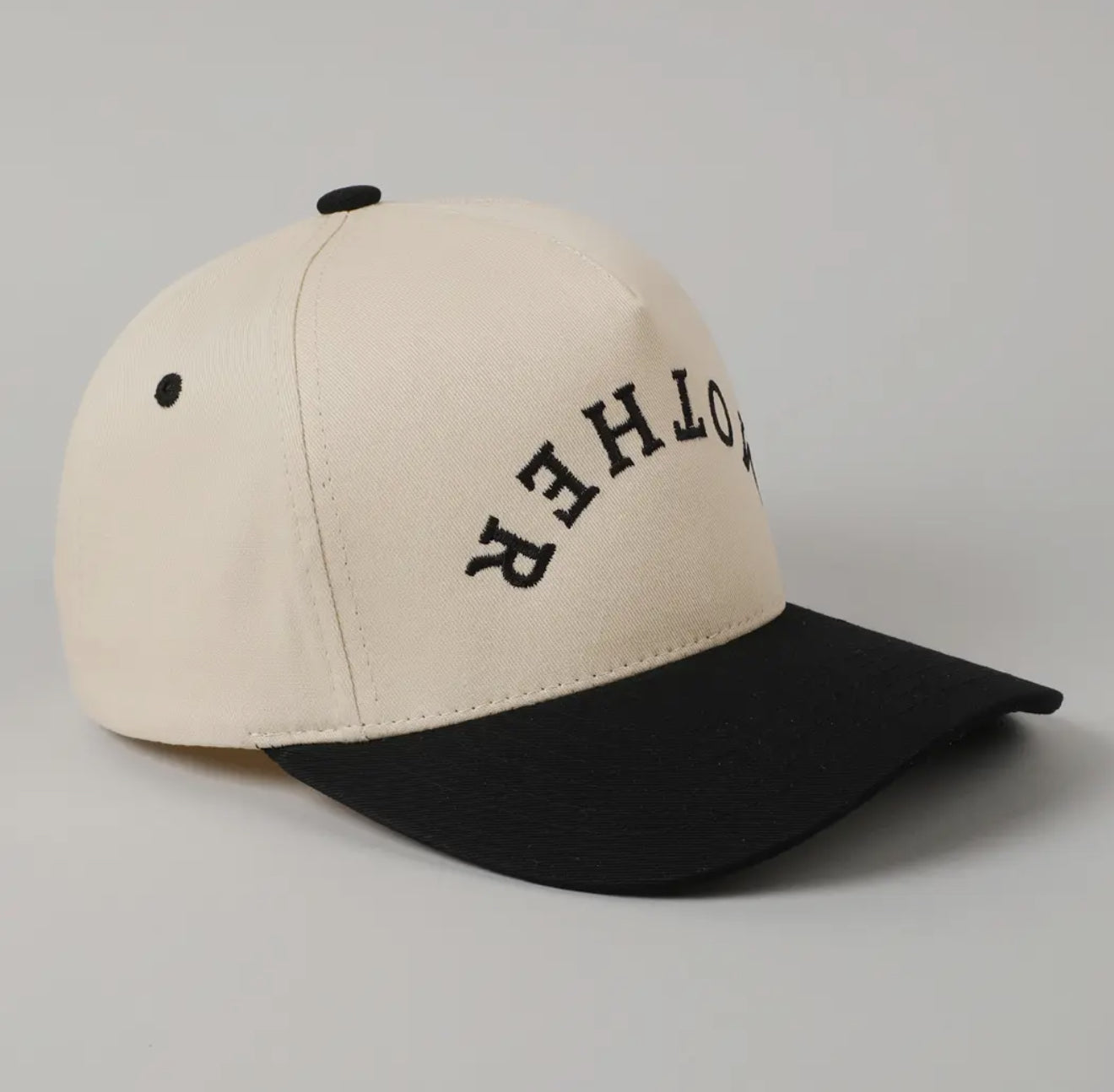 Mother Upside Down Lettering Embroidered 5-Panel Trucker Hat