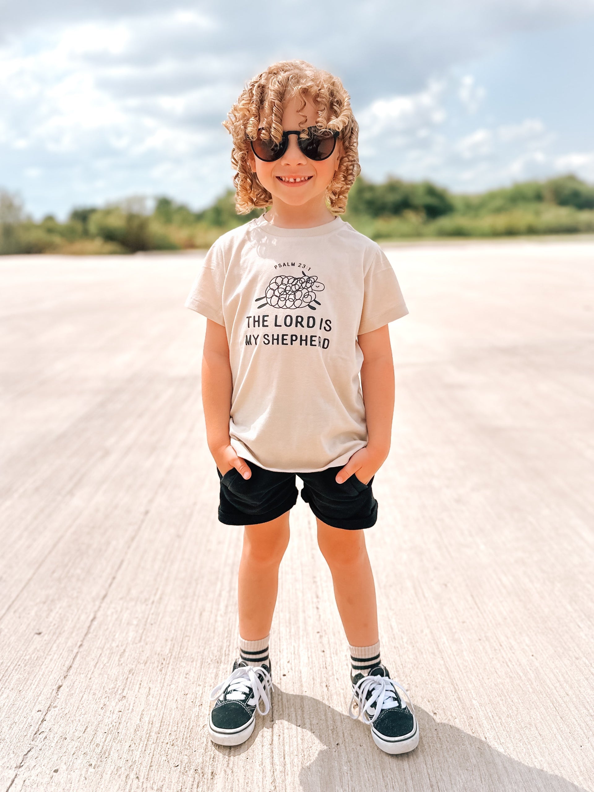 The Lord is My Shepherd Psalm 23 Unisex Graphic Tee - Beige