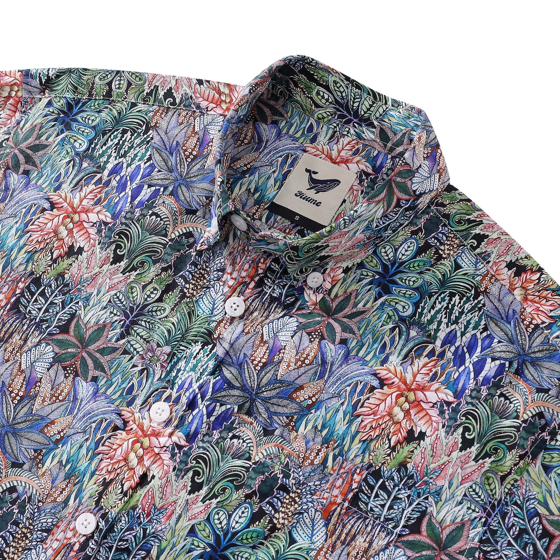 Men's Mysteries of the Jungle Print Cotton Hawaiian Shirt