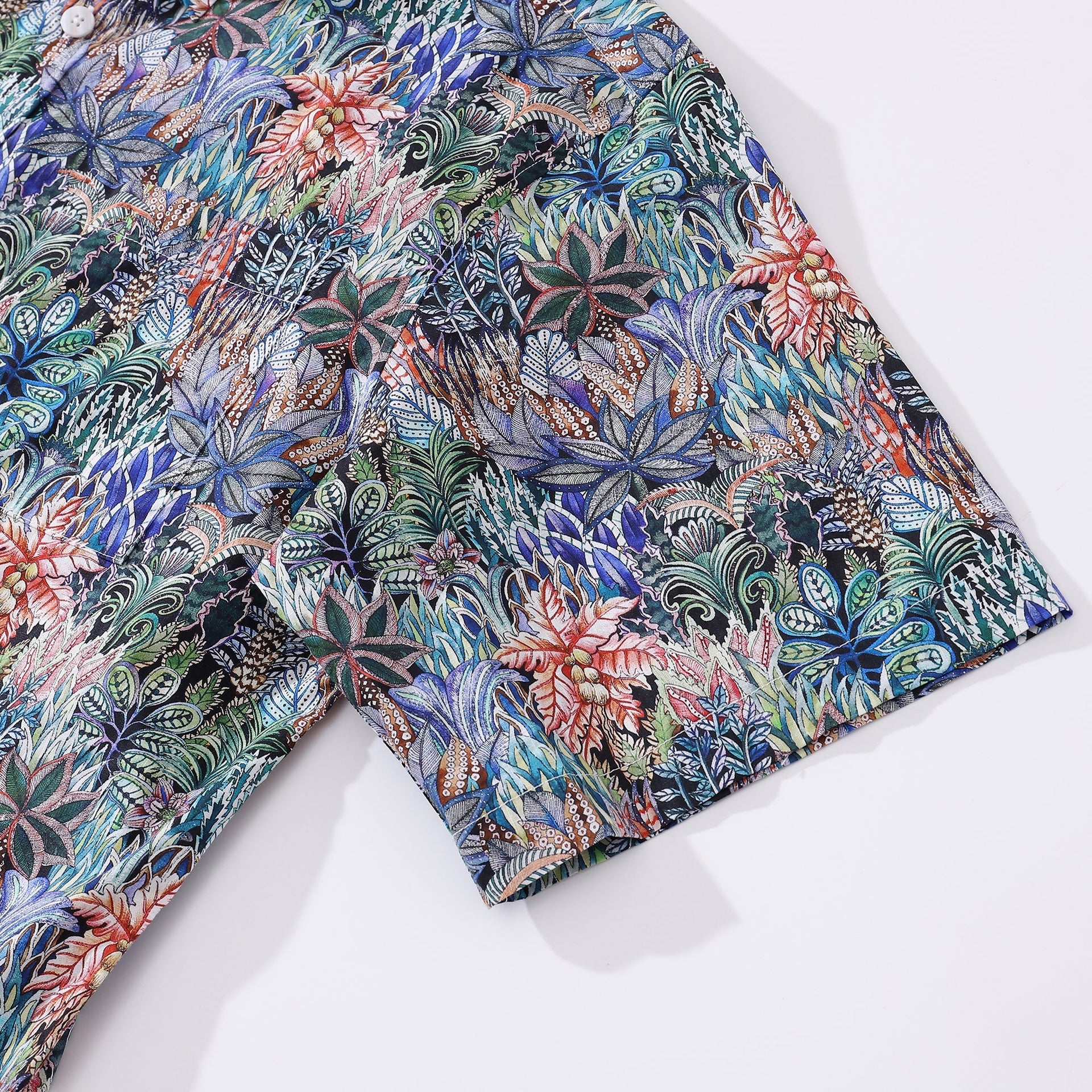 Men's Mysteries of the Jungle Print Cotton Hawaiian Shirt
