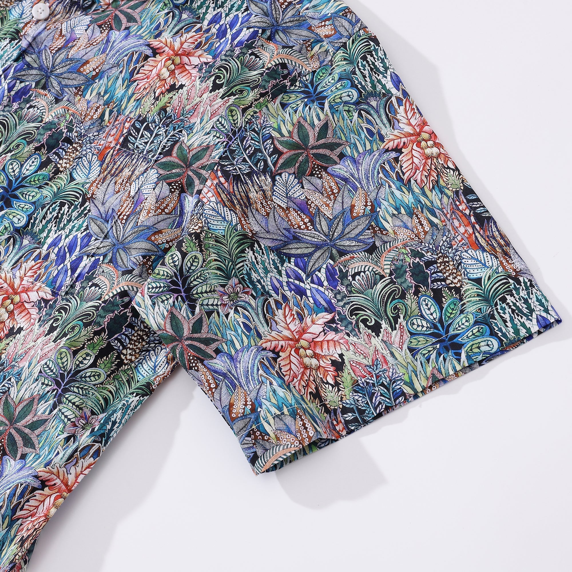 Men's Mysteries of the Jungle Print Cotton Hawaiian Shirt