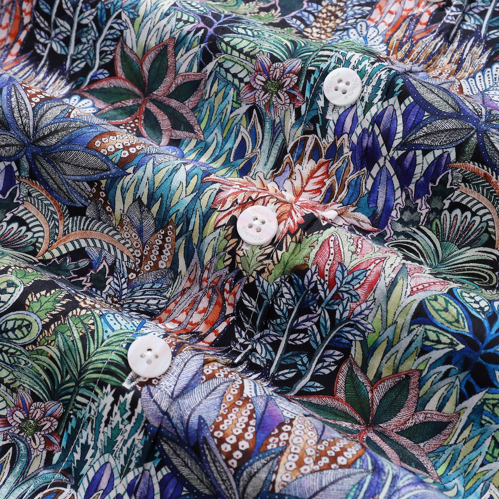 Men's Mysteries of the Jungle Print Cotton Hawaiian Shirt