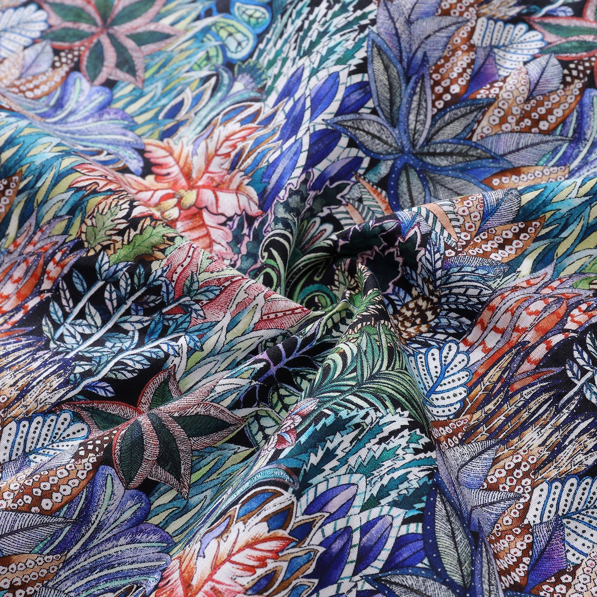 Men's Mysteries of the Jungle Print Cotton Hawaiian Shirt