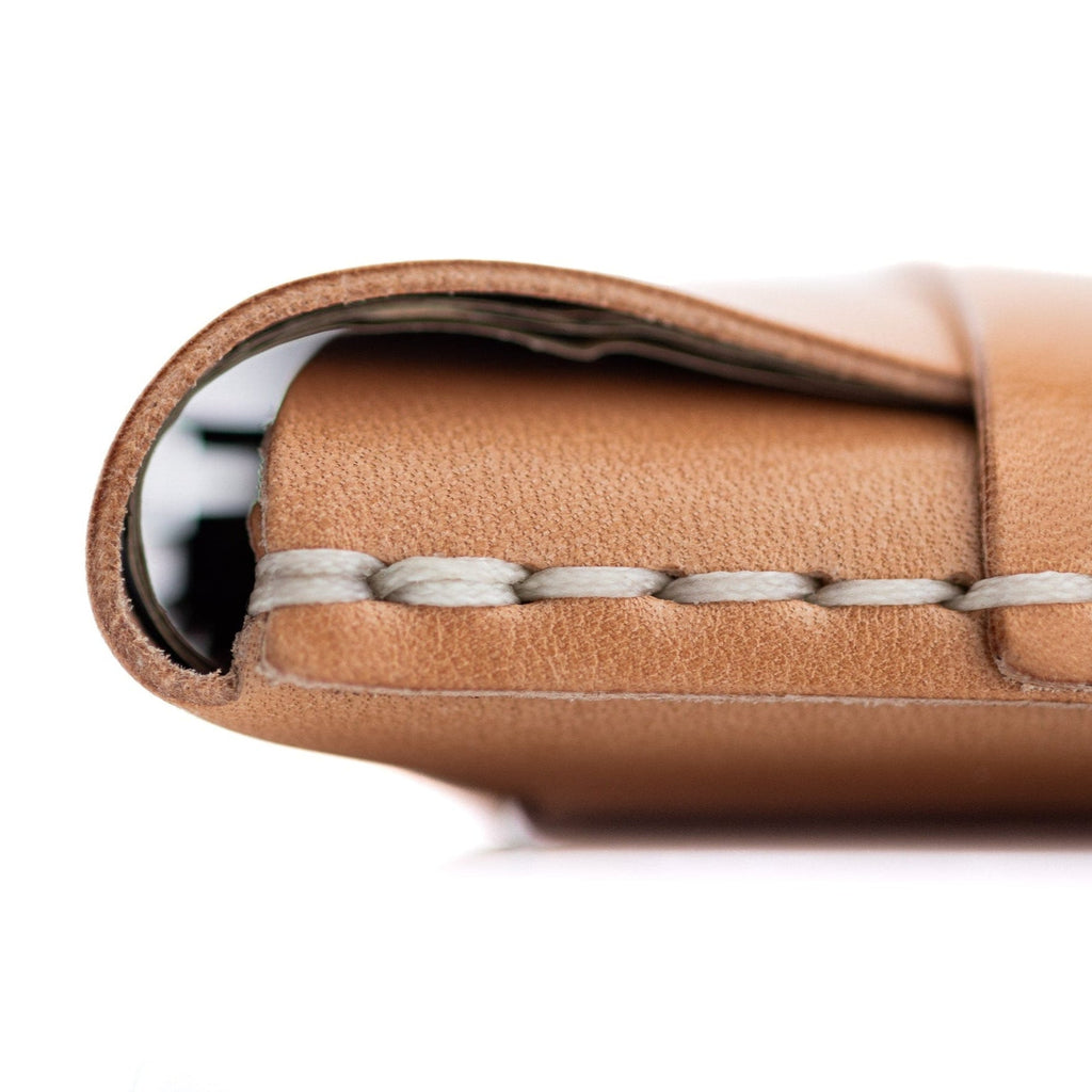 The Big Finn Minimalist Leather Card Holder Wallet in Russet