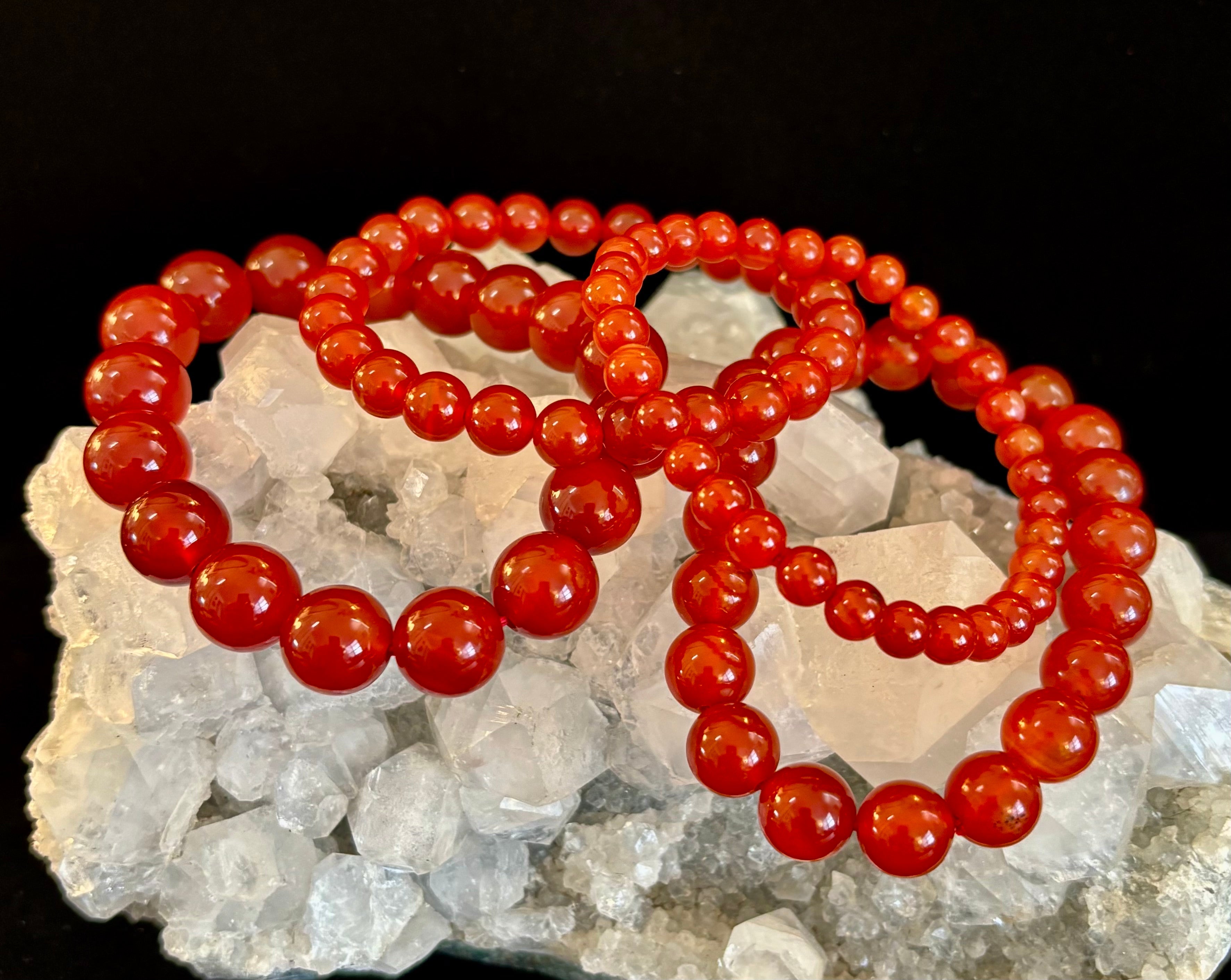 Red Onyx Bracelet – Grounding & Strength Natural Stone Beads