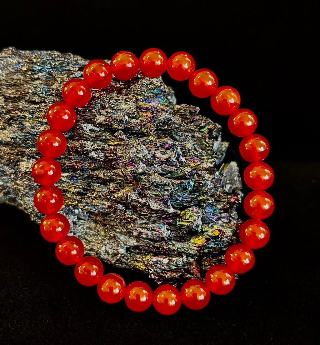 Red Onyx Bracelet – Grounding & Strength Natural Stone Beads