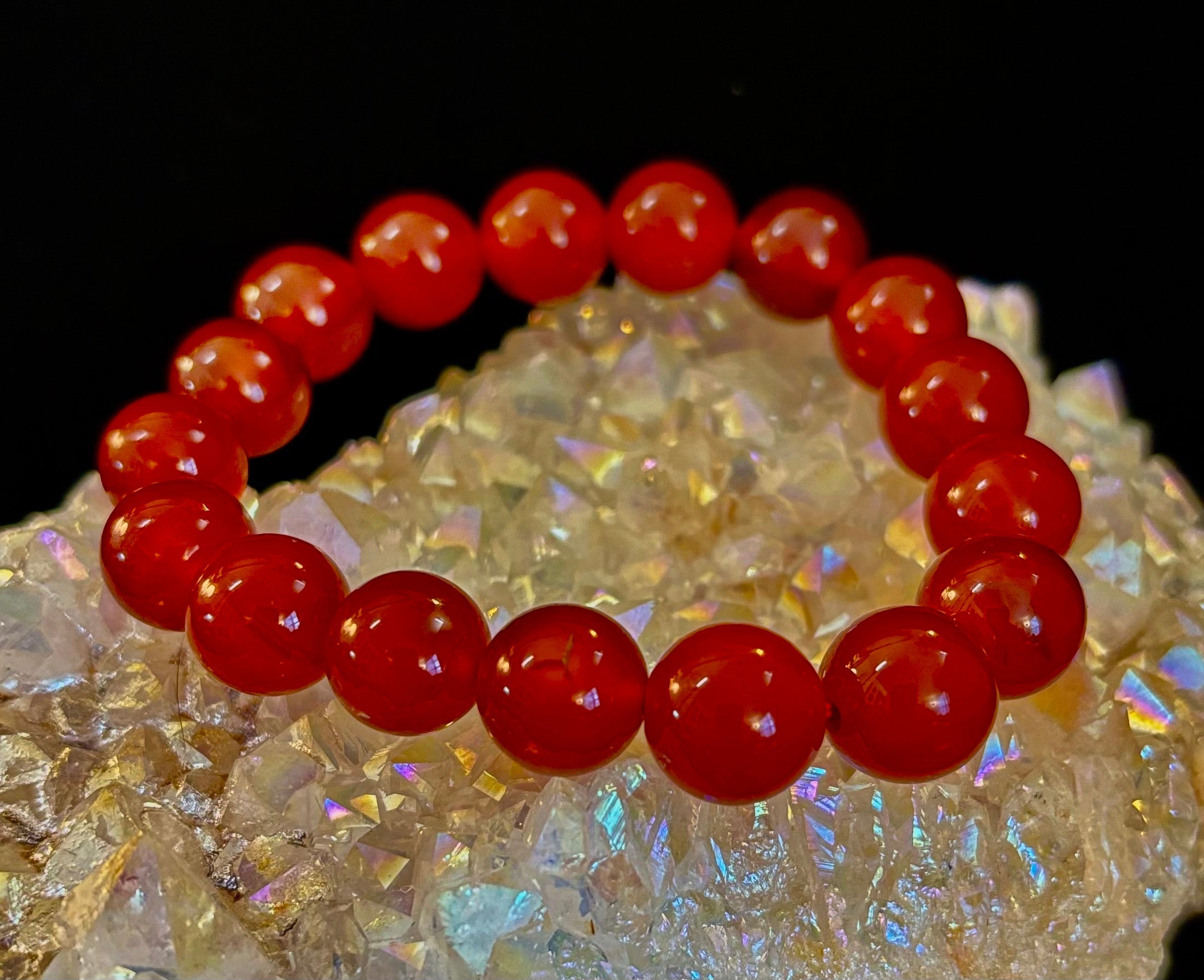 Red Onyx Bracelet – Grounding & Strength Natural Stone Beads