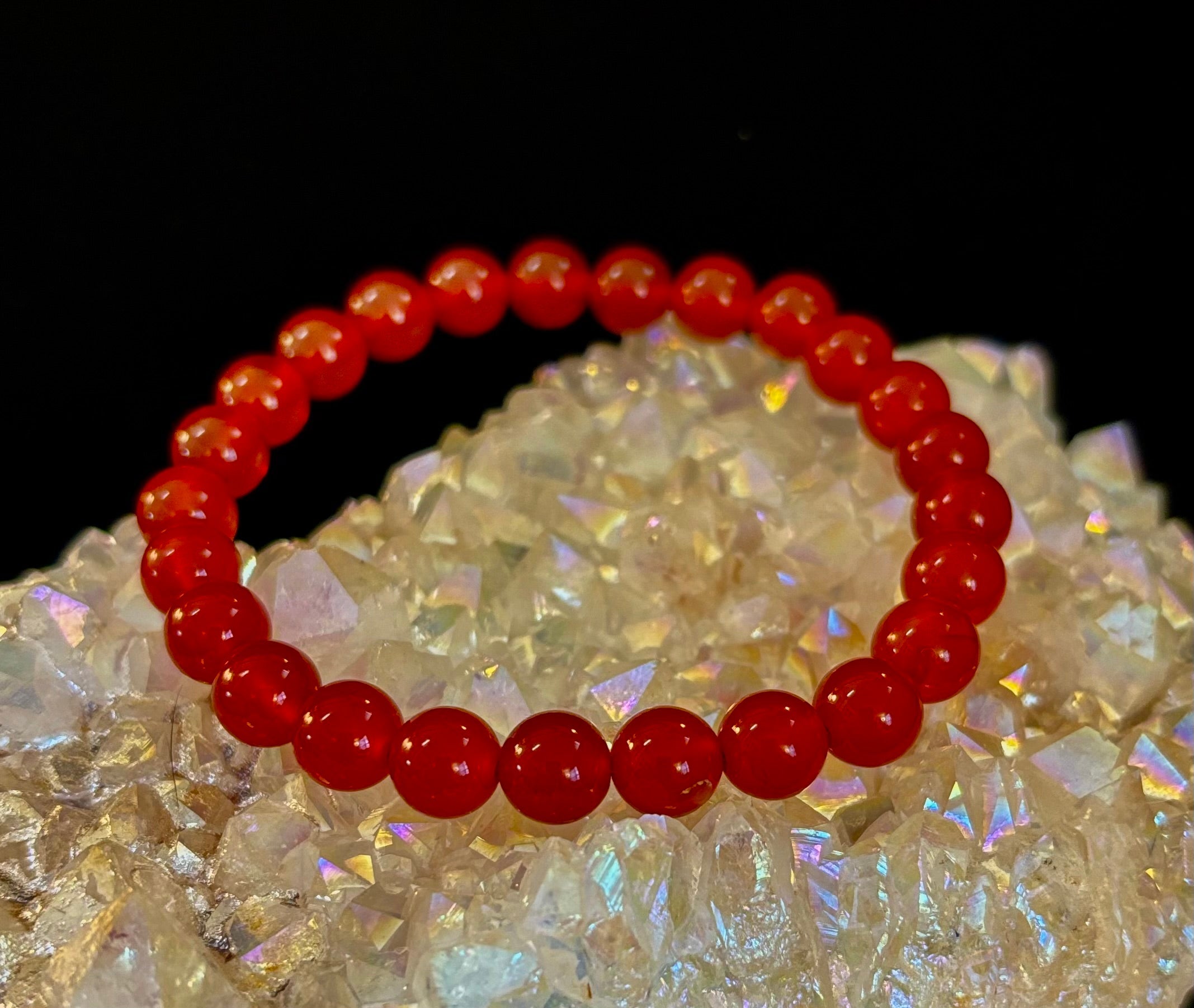 Red Onyx Bracelet – Grounding & Strength Natural Stone Beads
