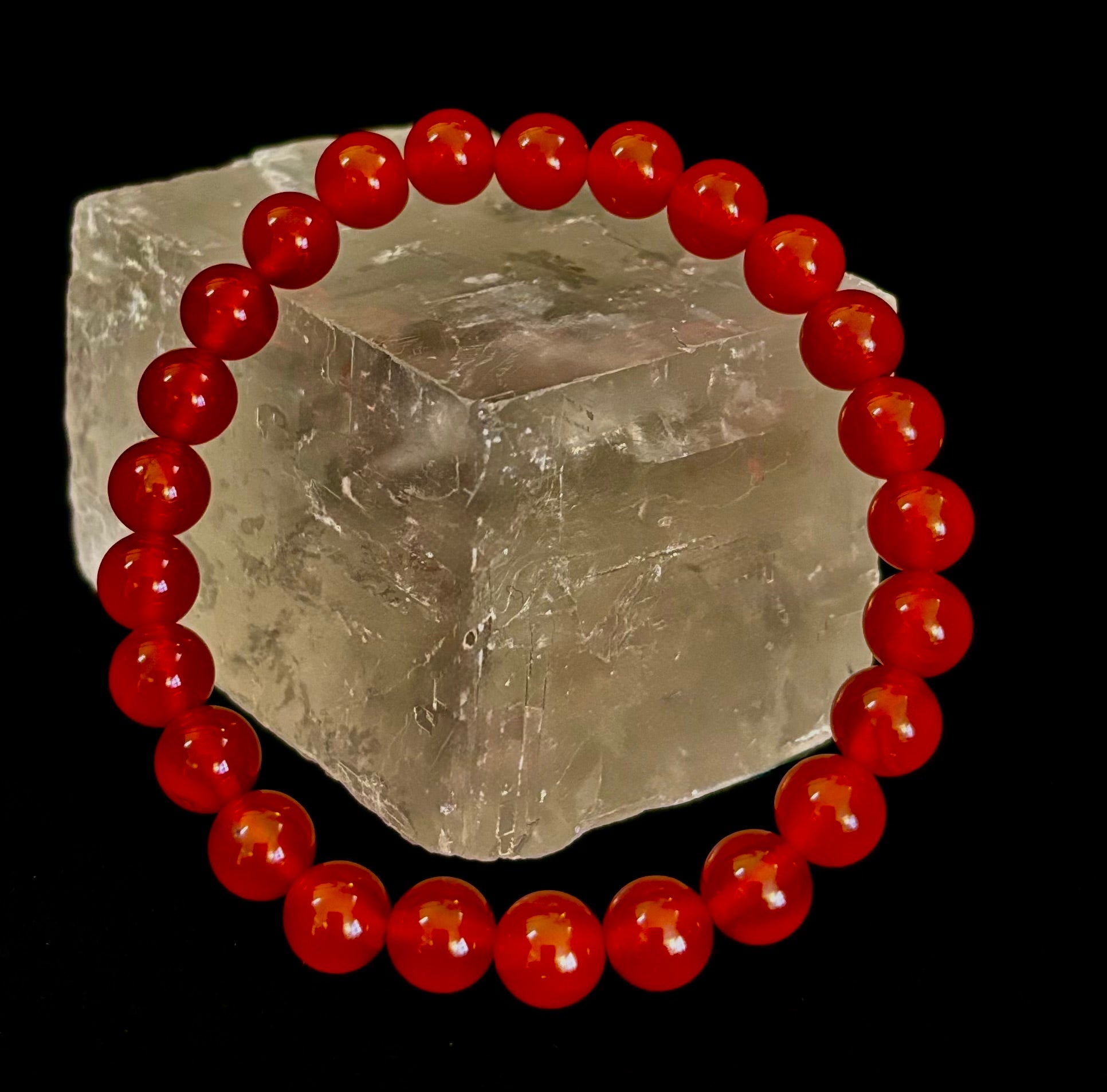 Red Onyx Bracelet – Grounding & Strength Natural Stone Beads