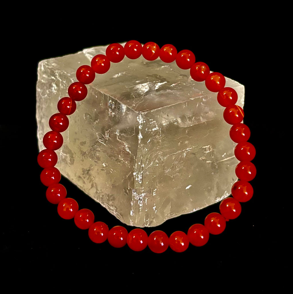 Red Onyx Bracelet – Grounding & Strength Natural Stone Beads