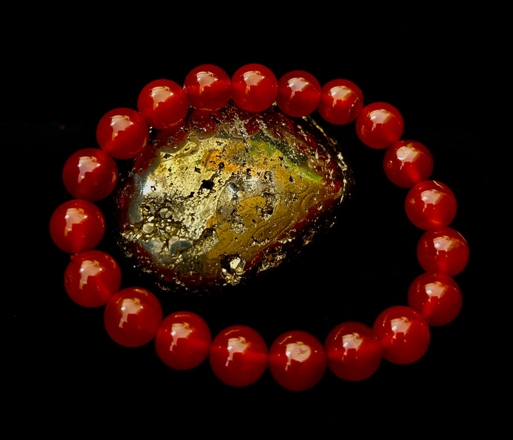 Red Onyx Bracelet – Grounding & Strength Natural Stone Beads