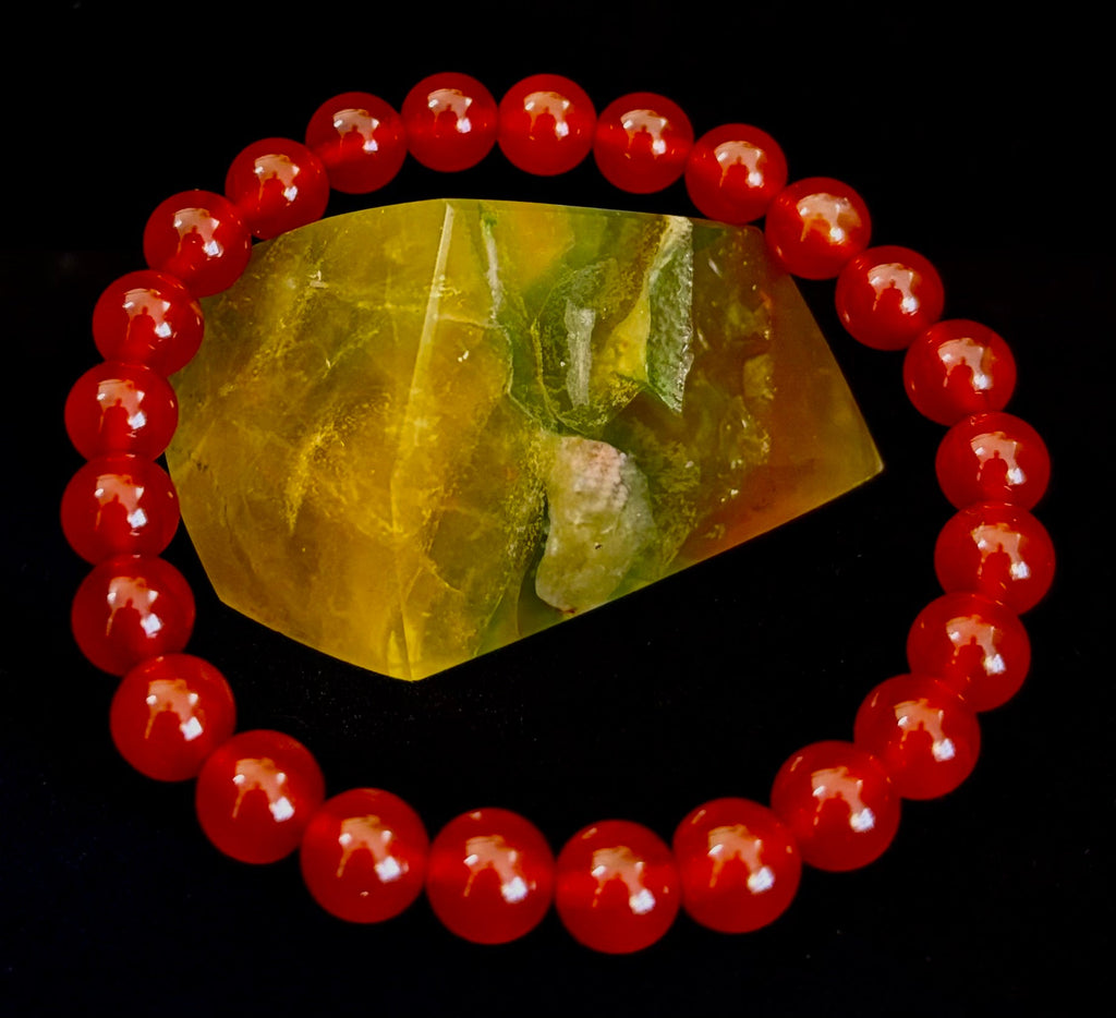 Red Onyx Bracelet – Grounding & Strength Natural Stone Beads