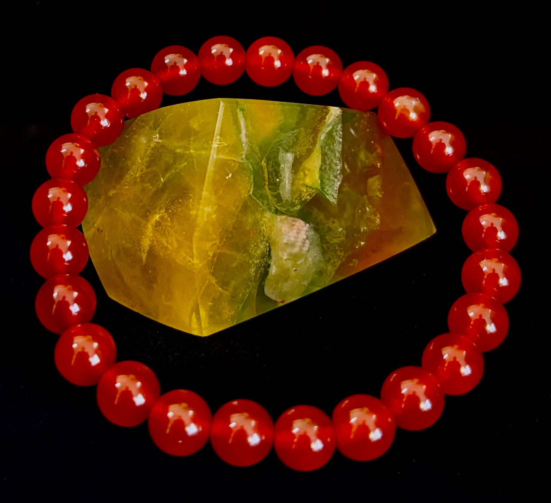 Red Onyx Bracelet – Grounding & Strength Natural Stone Beads