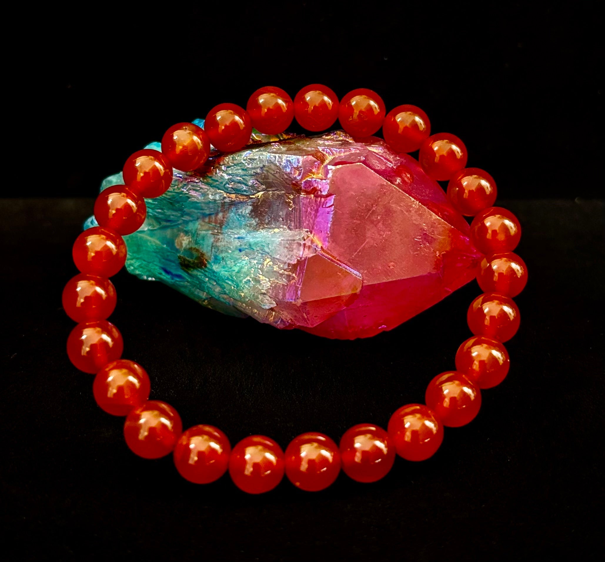 Red Onyx Bracelet – Grounding & Strength Natural Stone Beads