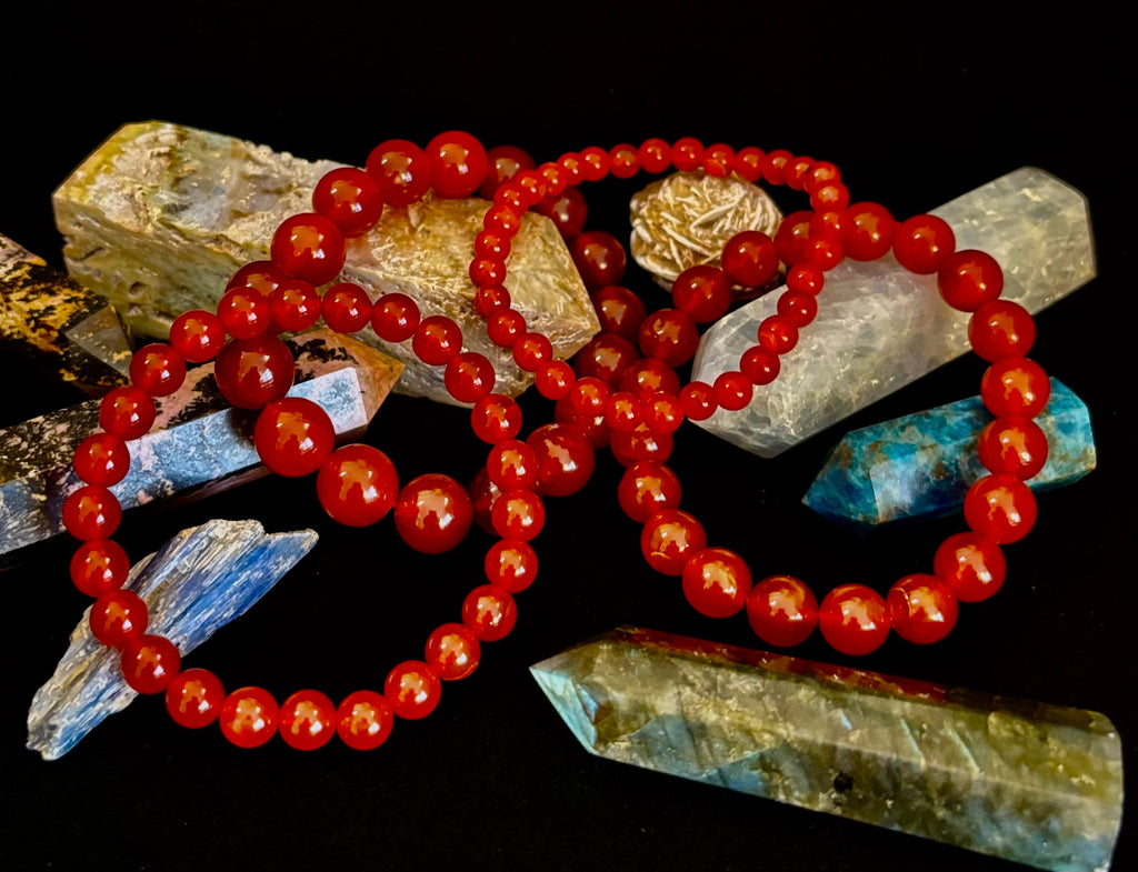 Red Onyx Bracelet – Grounding & Strength Natural Stone Beads